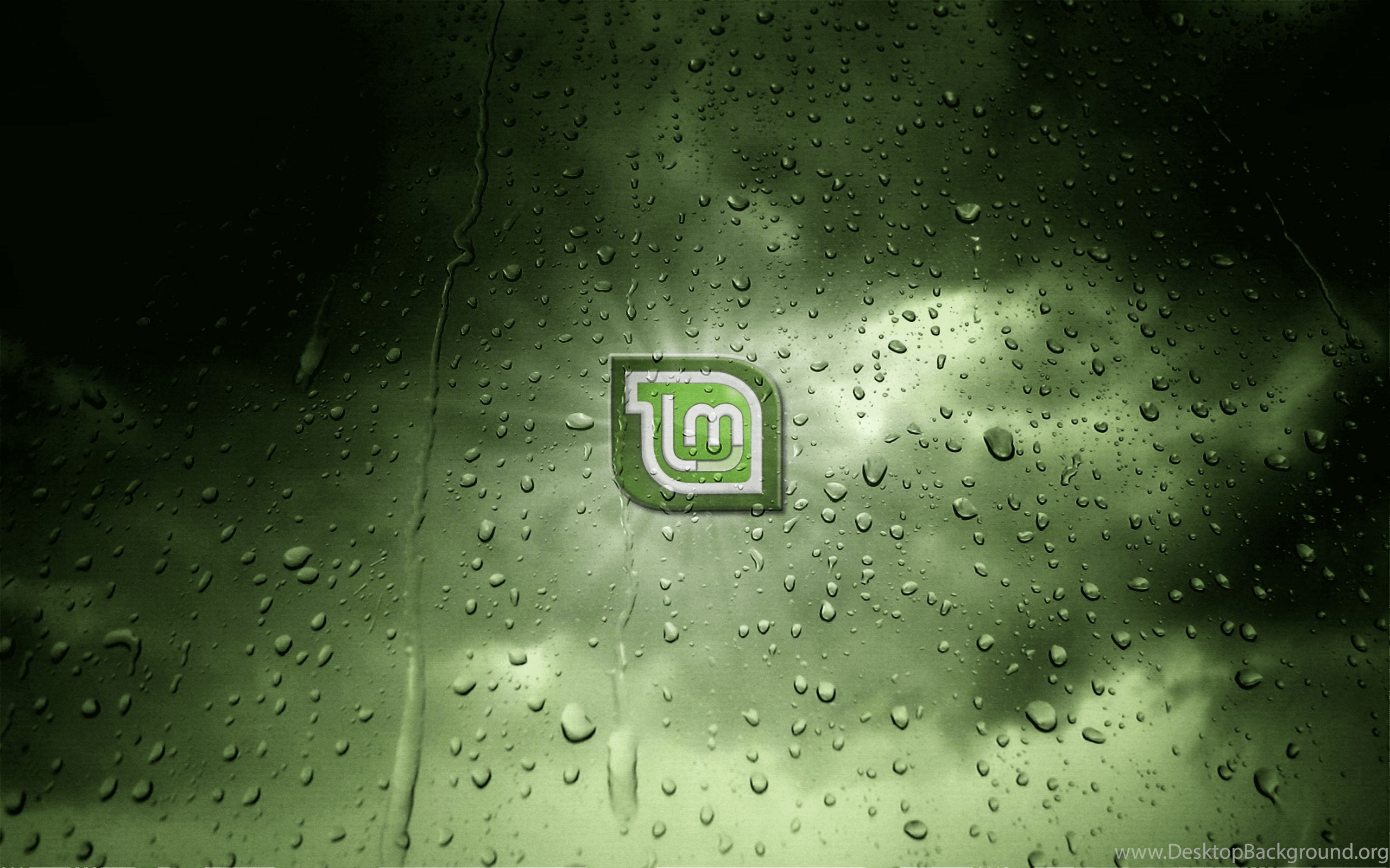 Linux, Linux Mint, GNU, Water Drops HD Wallpaper Desktop Background