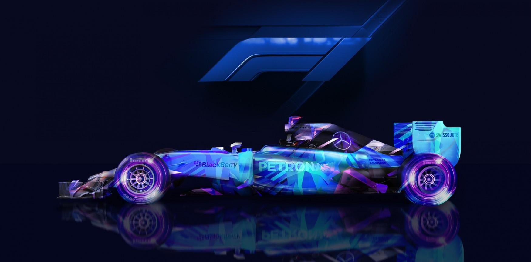 Download 1750x865 Formula 1, Mercedes F1 W05, Racing Cars, Side View