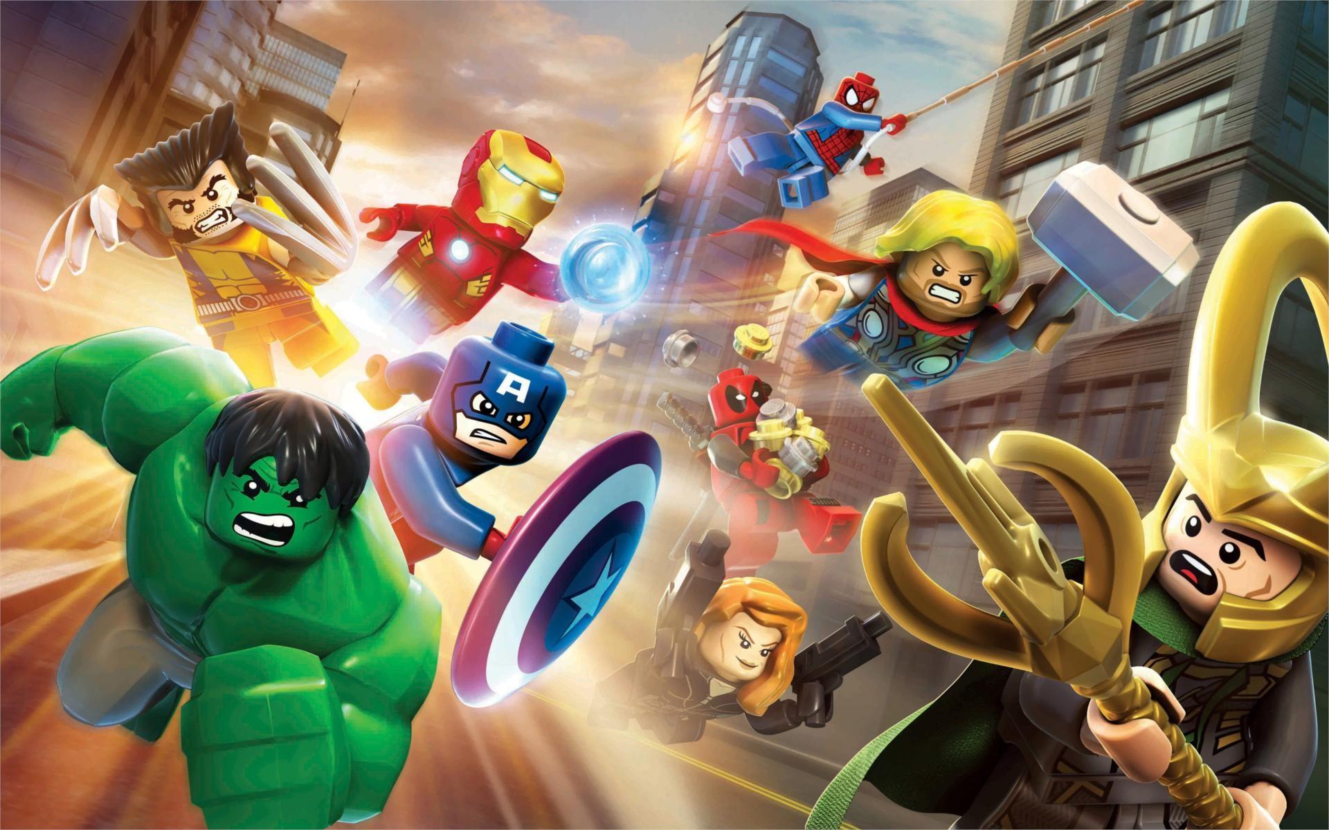 Wallpaper, Thor, anime, Wolverine, LEGO, Iron Man, Hulk, Captain