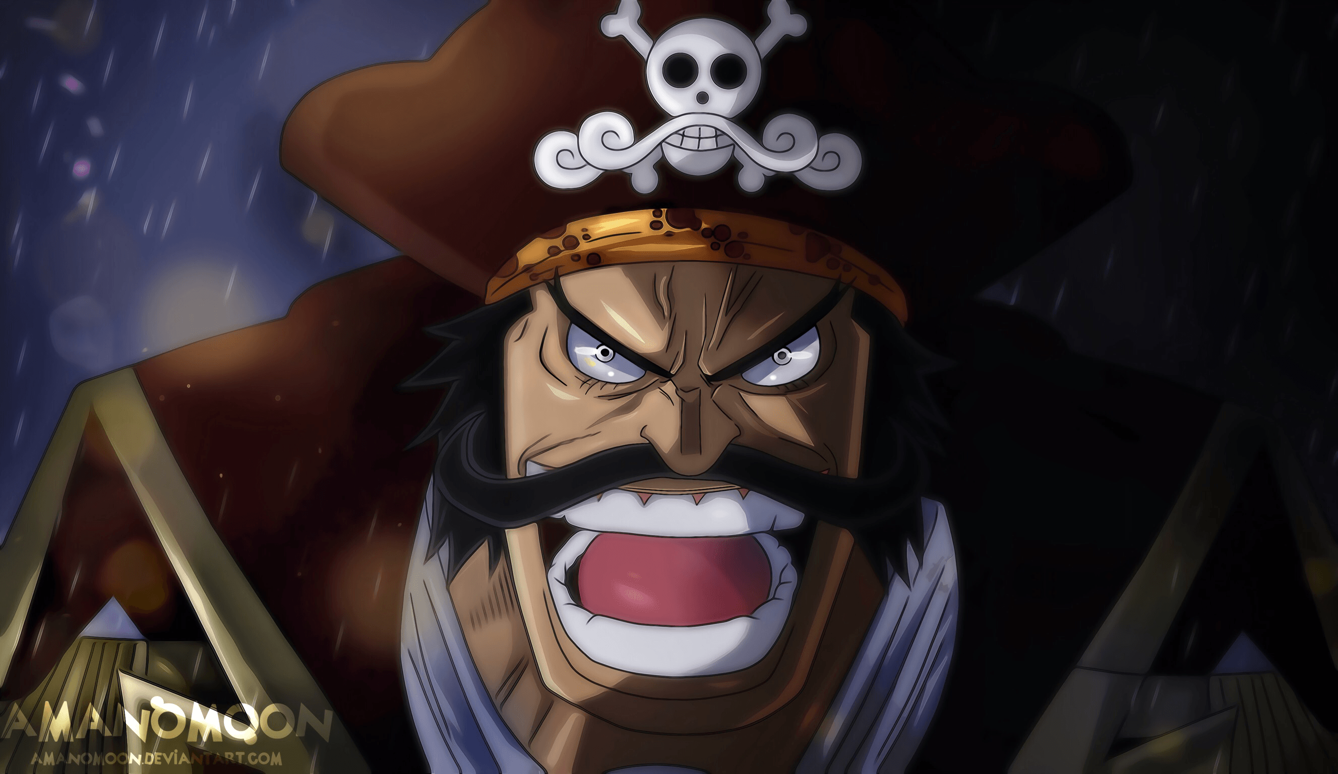 Wallpaper, Gold D Roger, One Piece, pirate king, Amanomoon 2654x1536