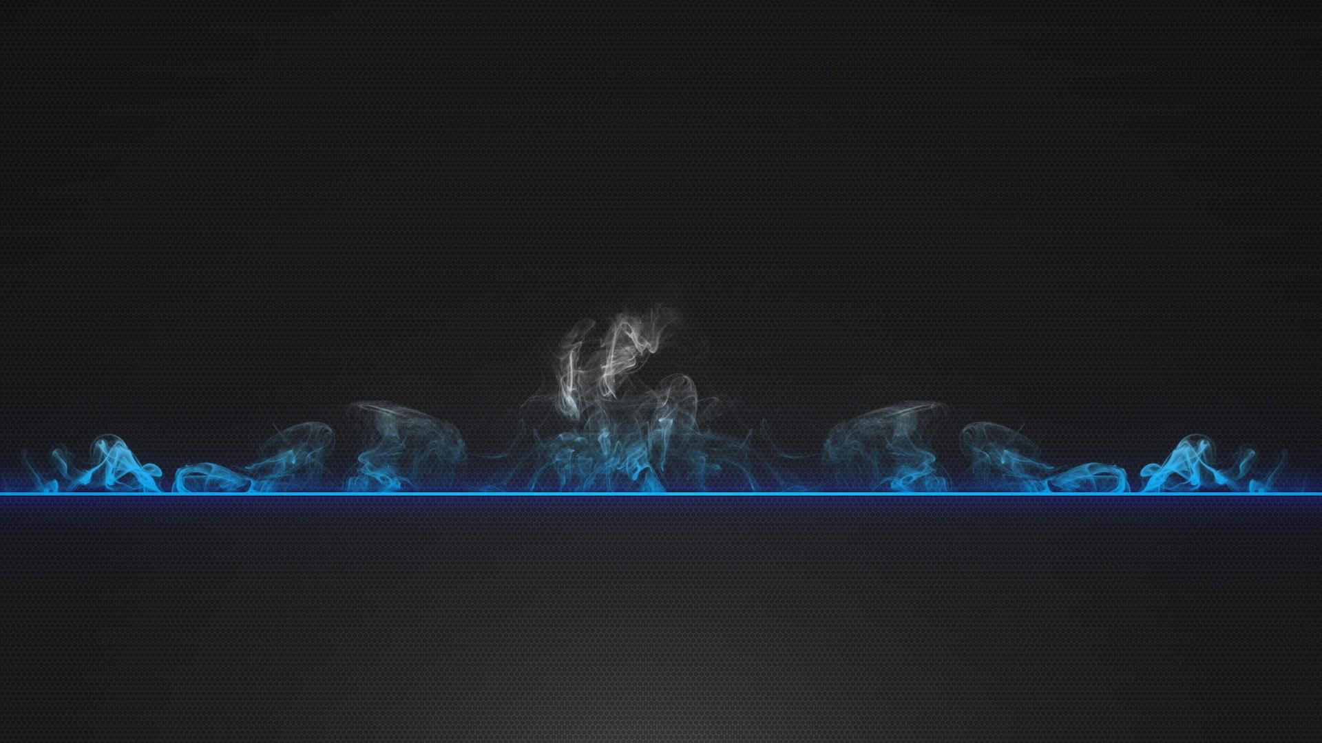 smoke, honeycomb, blue lines wallpaper