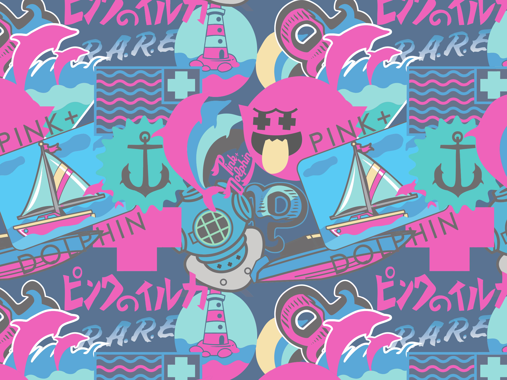 Pink dolphin wallpaper