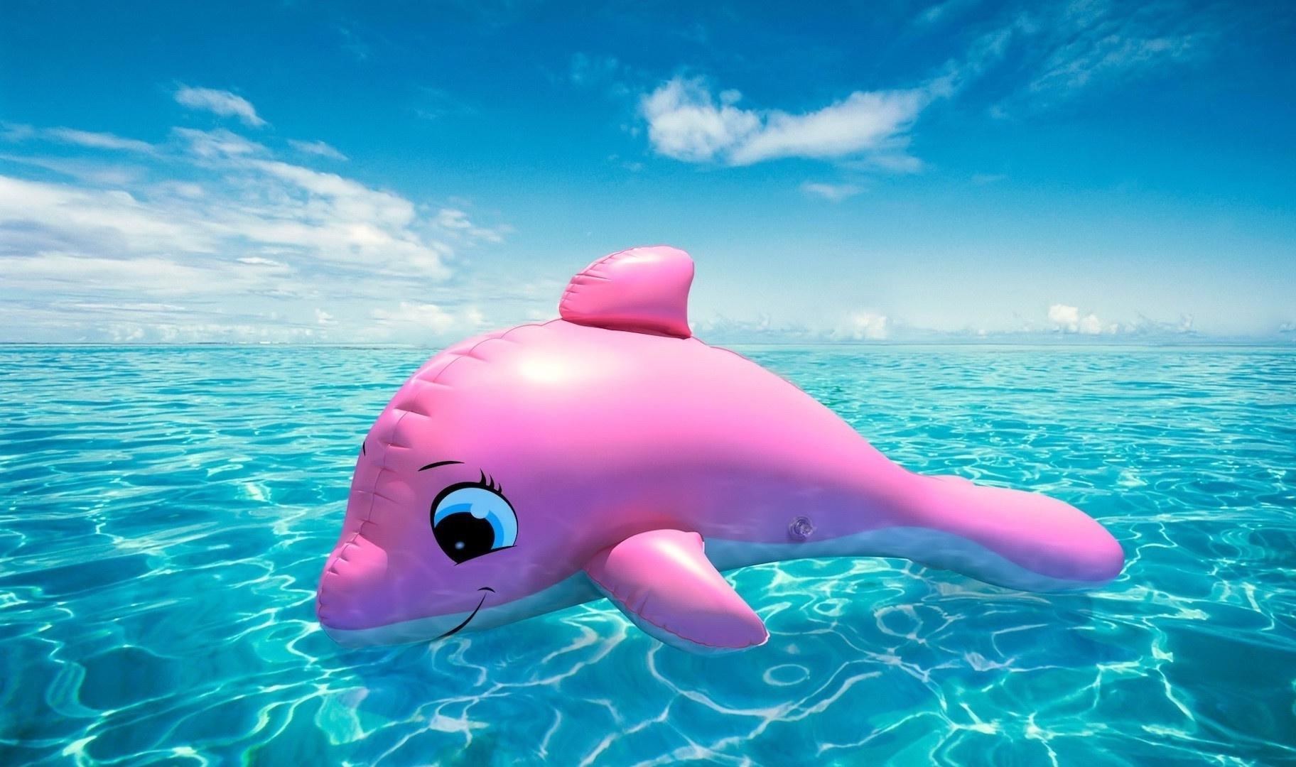 A Picture of a Pink Dolphin on Animal Picture Society