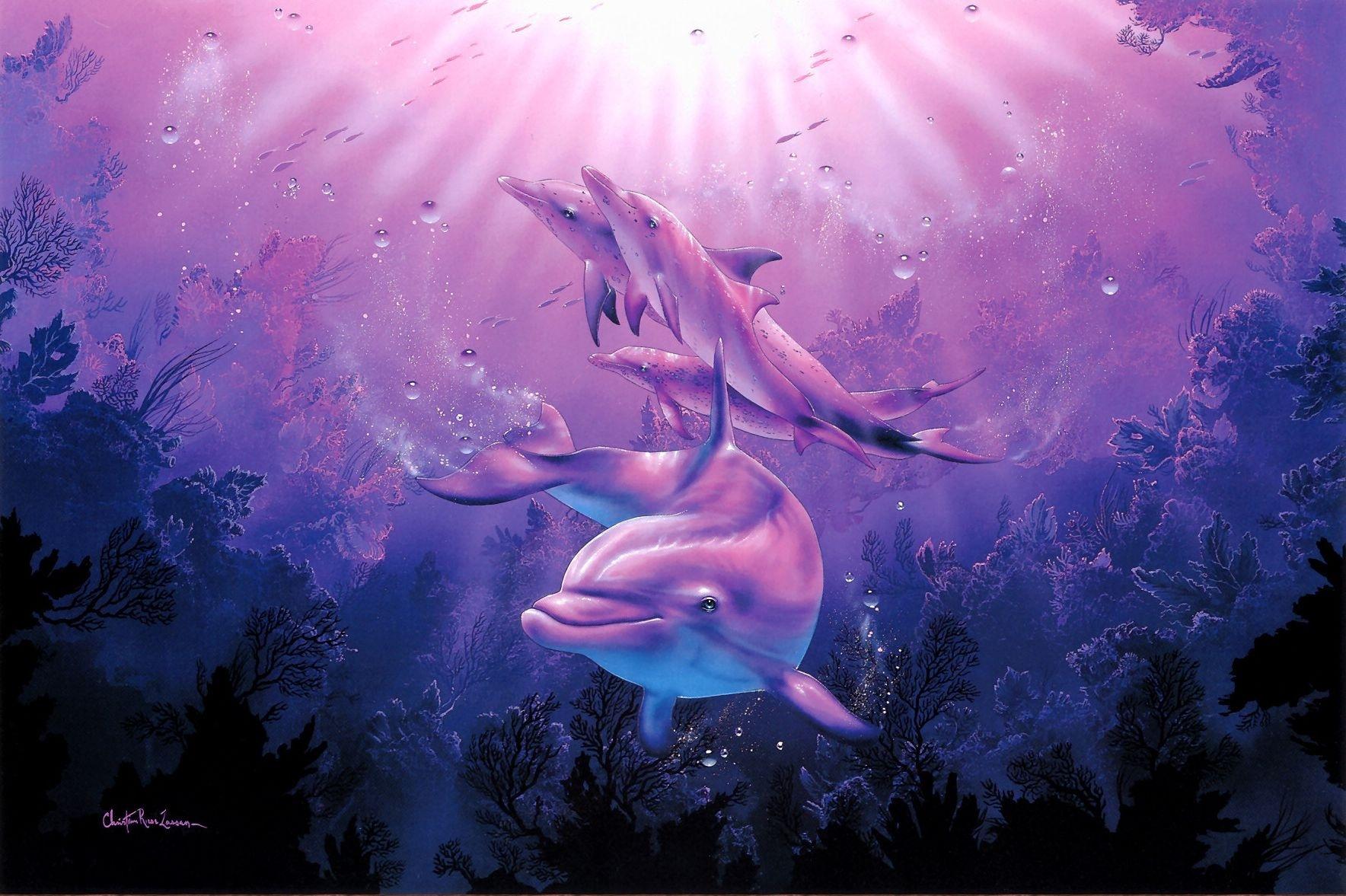 Christian Riese Lassen dolphins deep sea corals art dolphins dolphin