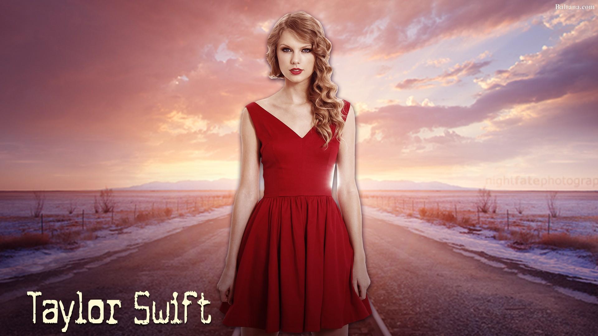Taylor Swift Red Dress Wallpaper 30139