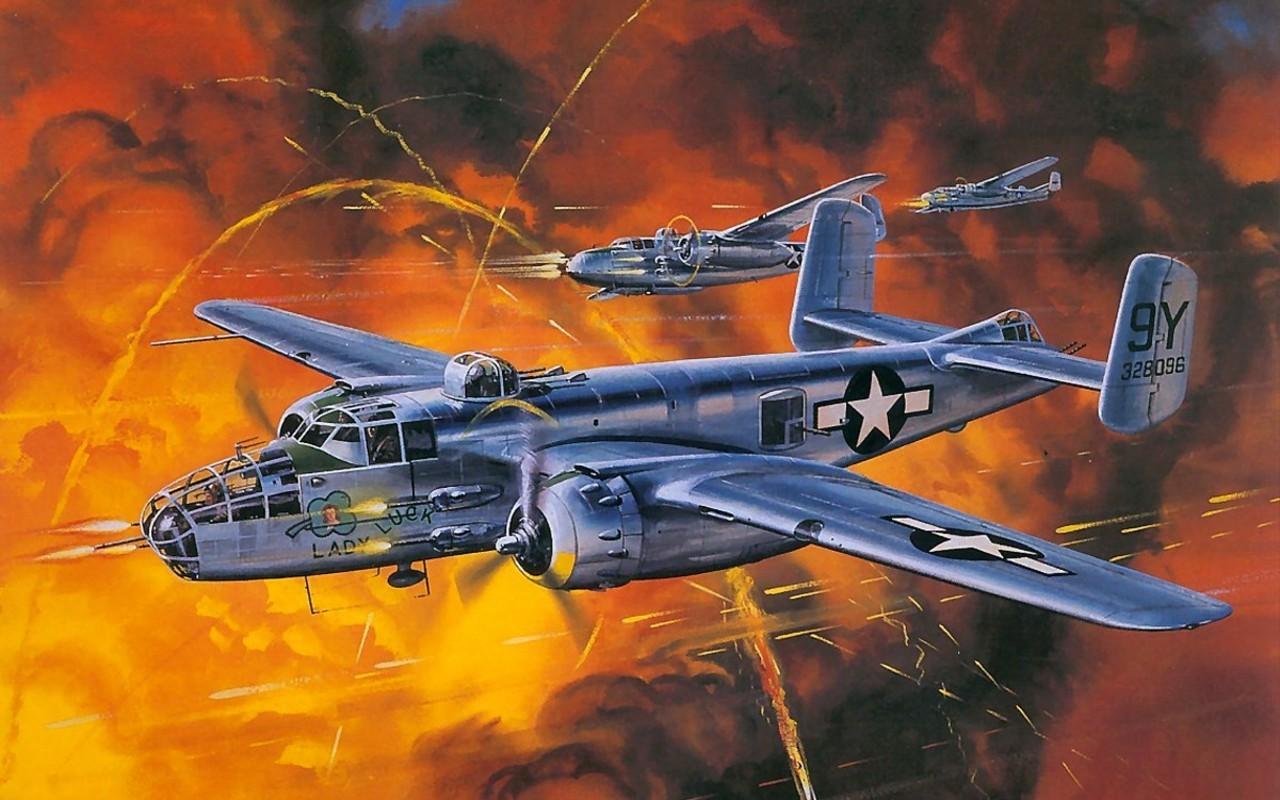 military aircraft aircraft world war ii mitchell b 25 wallpaper