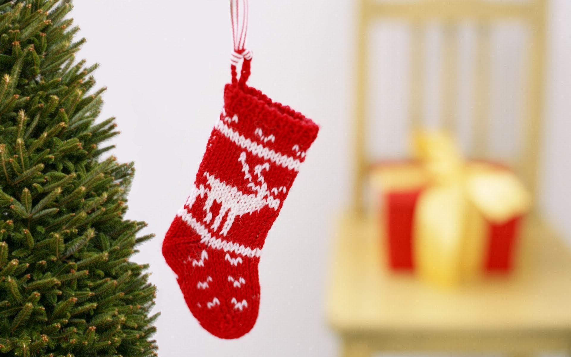 Red Christmas Socks Photo Gallery Wallpaper HD Widescreen Free Download