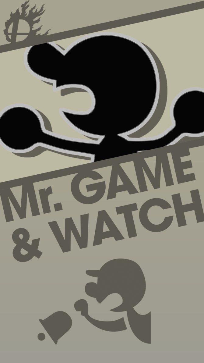 Mr. Game and Watch Smash Bros. Phone Wallpaper