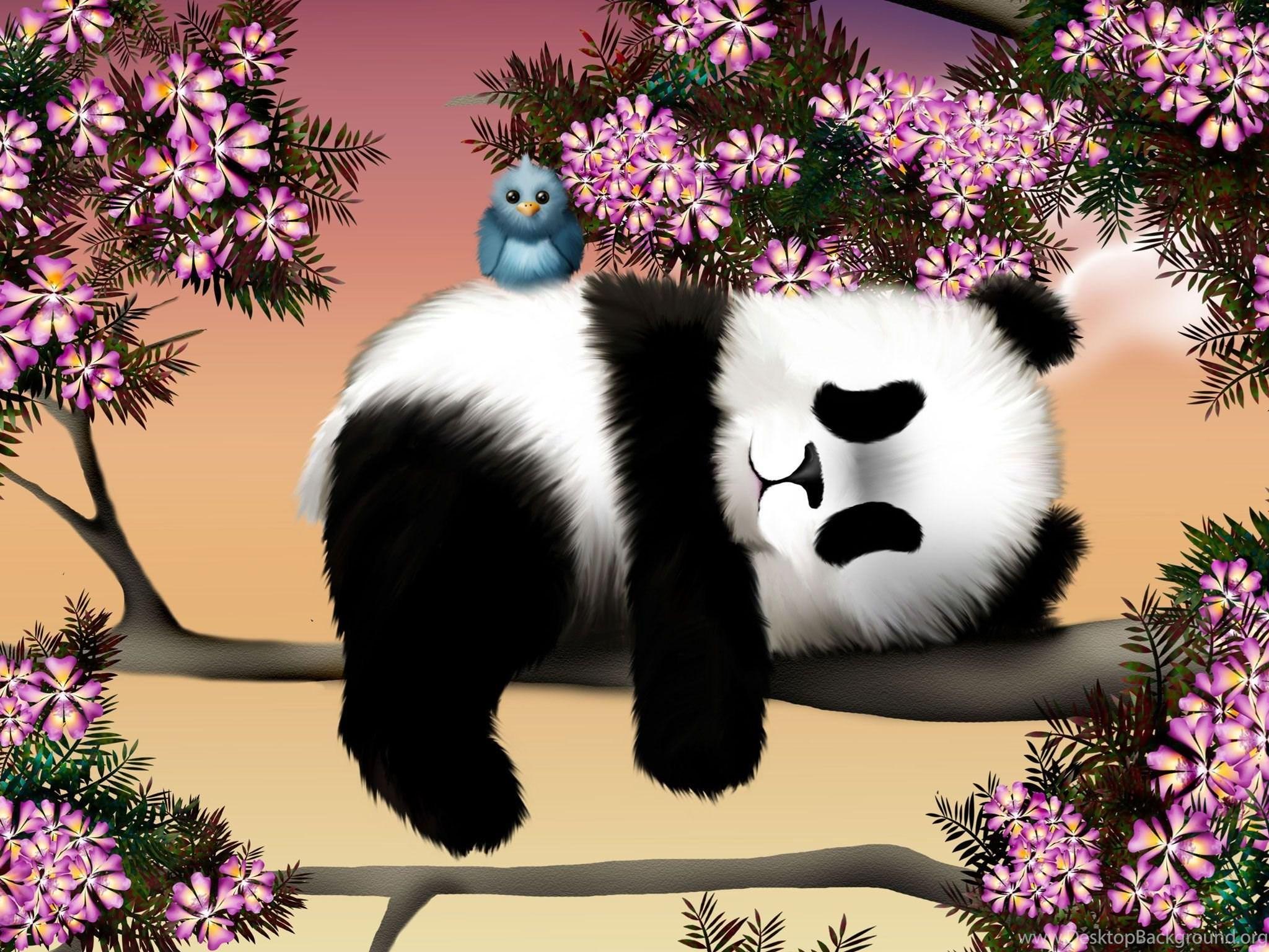 Kawaii Pink Panda Wallpapers - Wallpaper Cave