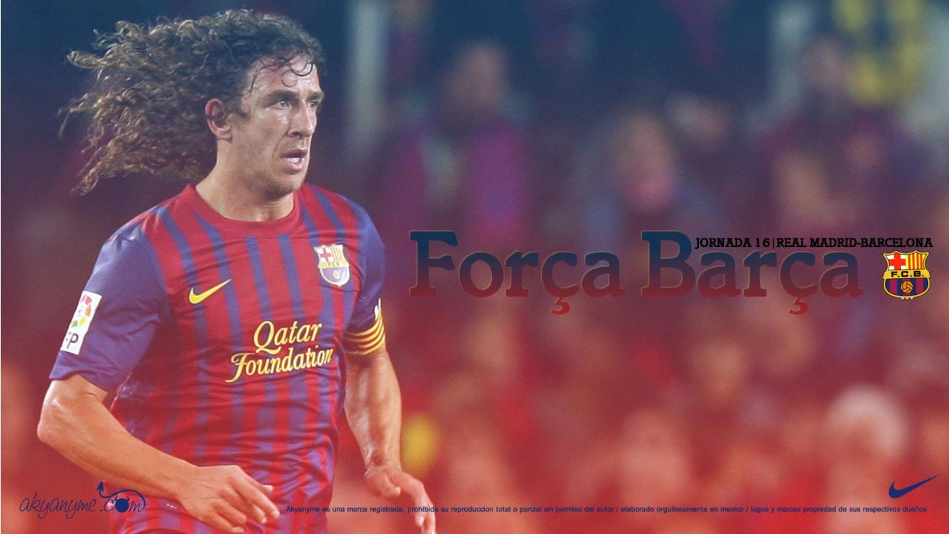 Barsa For A Bar Carles Puyol Fc Barcelona 1366x768 Wallpaper