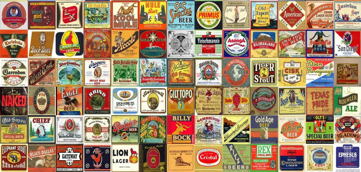 Beer alcohol drink poster collage tile tiles wallpaperx1096