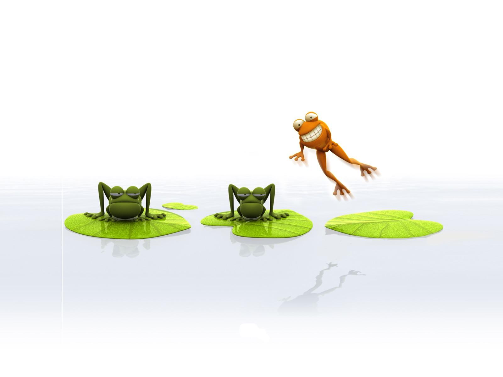 Funny Frogs Wallpaper 3D Characters 3D Wallpaper in jpg format