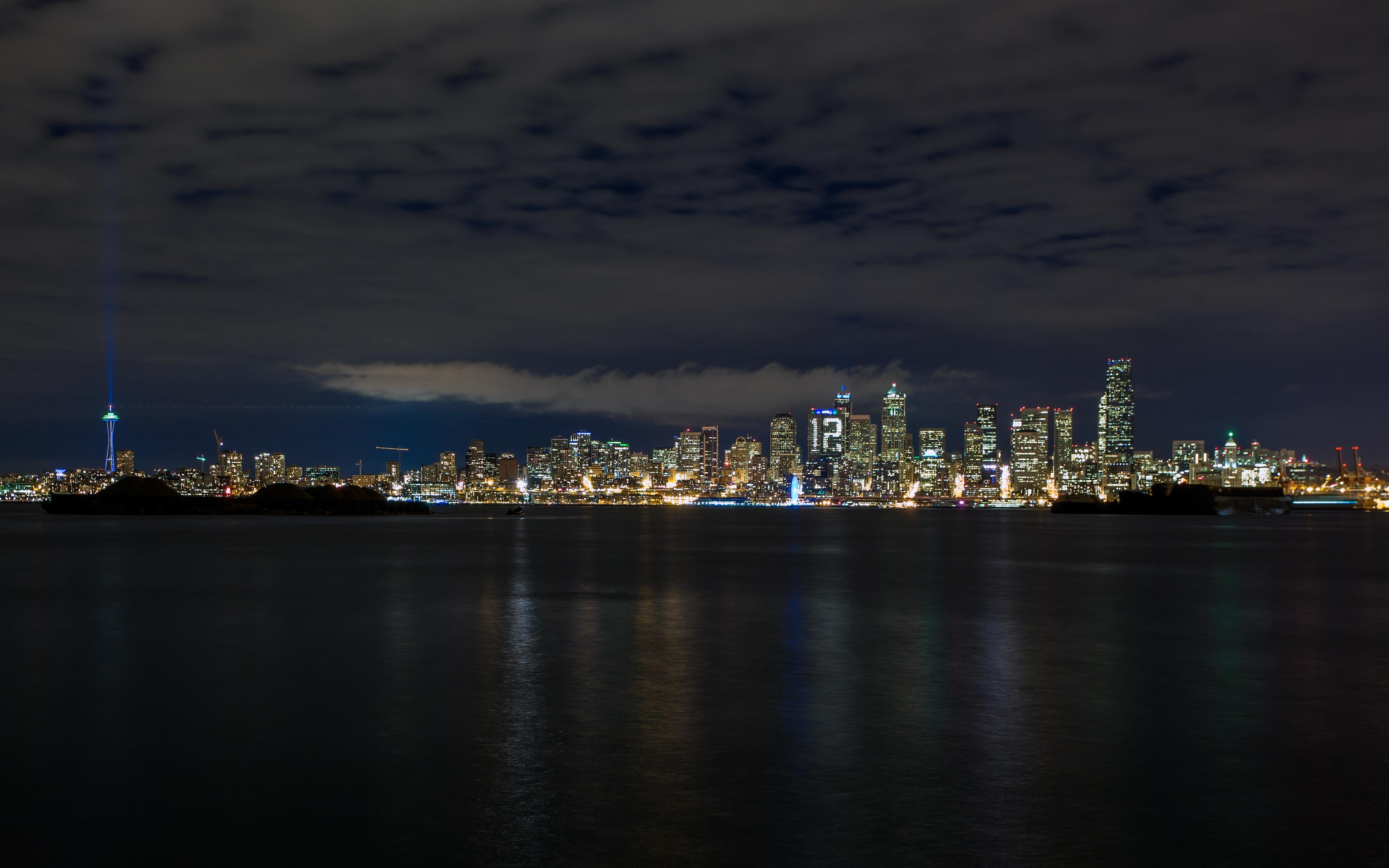 Seattle at night, United States wallpaper and image