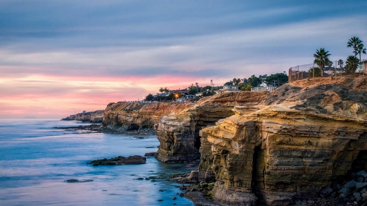 Ocean Cliffs Houses San Diego wallpapers