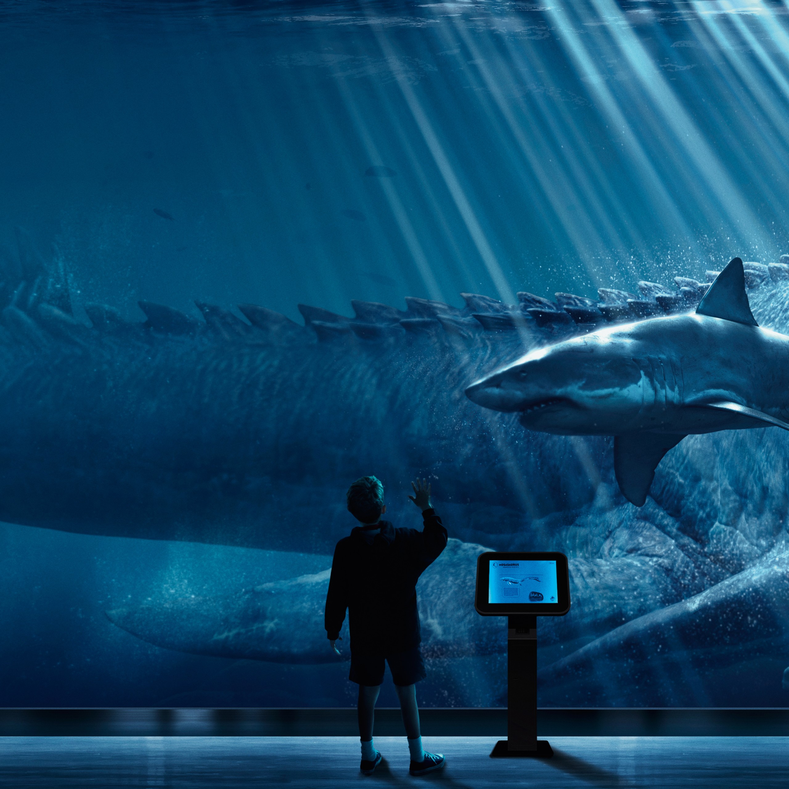 Wallpaper Jurassic World, Mosasaurus, Underwater, 4K, 8K, Movies