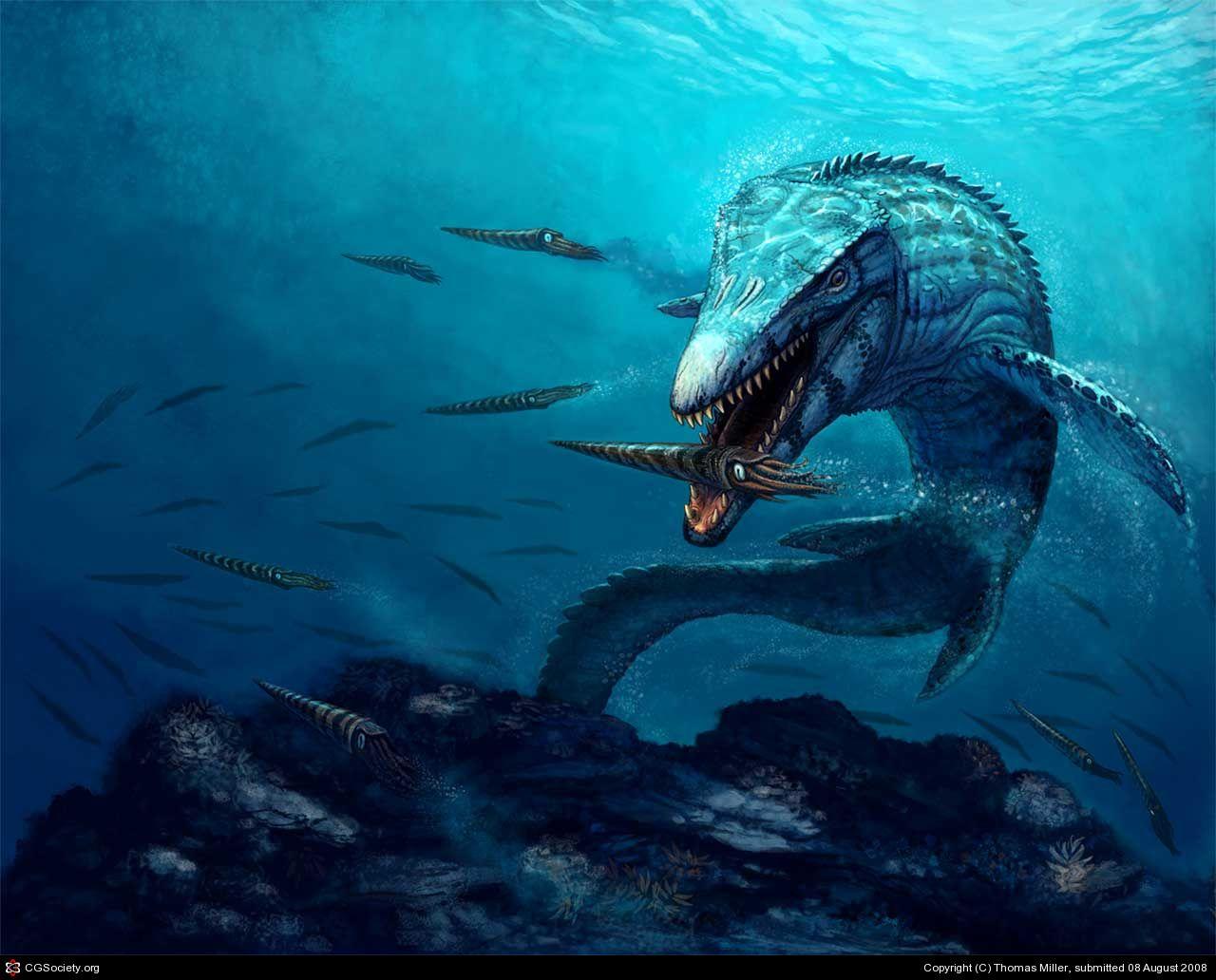 Mosasaurus by Thomas Miller. Prehistoric. Prehistoric