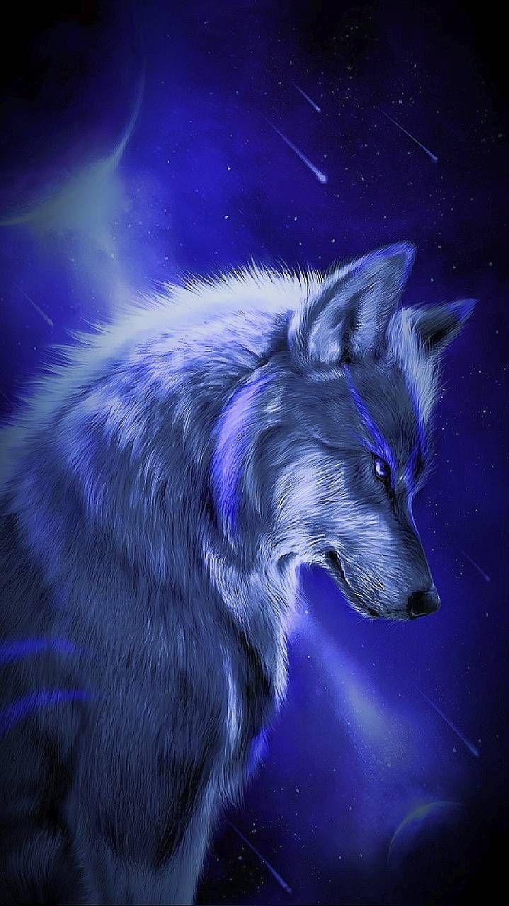 Blue Wallpaper Wolf