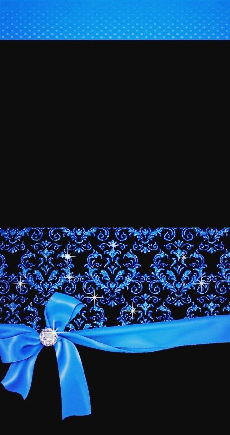 Blue Bow Wallpaper.By Artist Unknown. iPhone in 2019