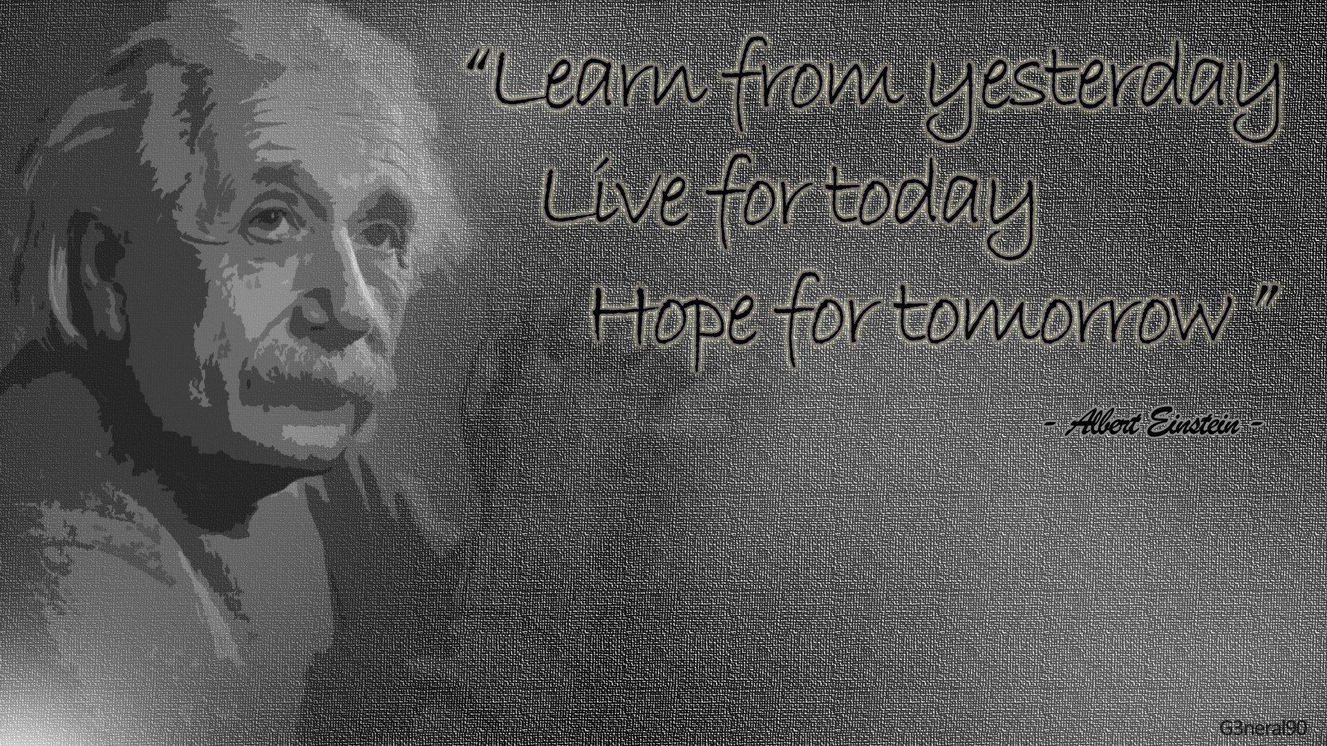 White quotes Albert Einstein wallpaperx1080