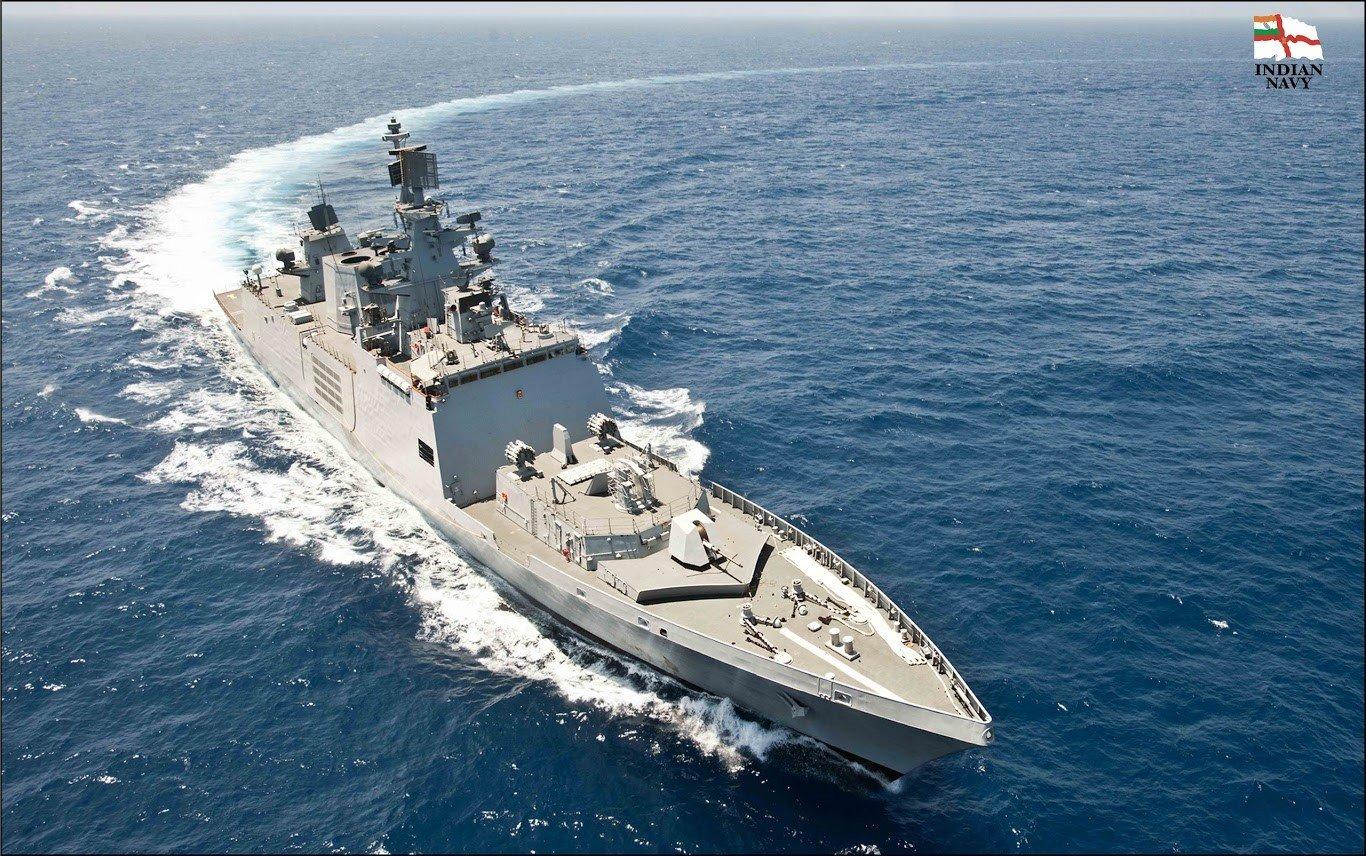 Wallpaper, 1366x856 px, frigates, Indian, navy, Shivalik Class