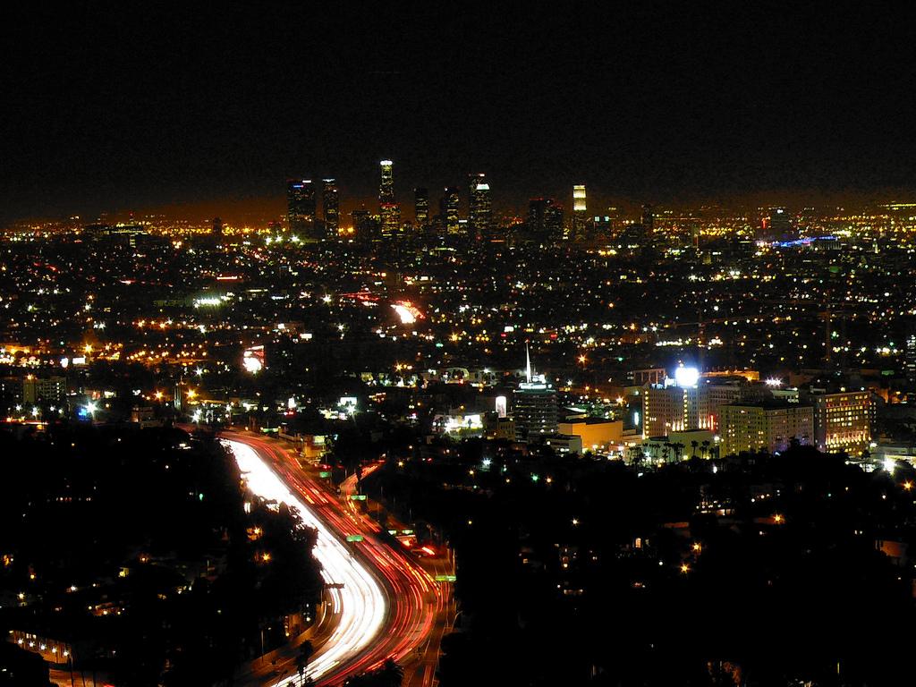 View of Hollywood and Los Angeles from Mulholland Drive