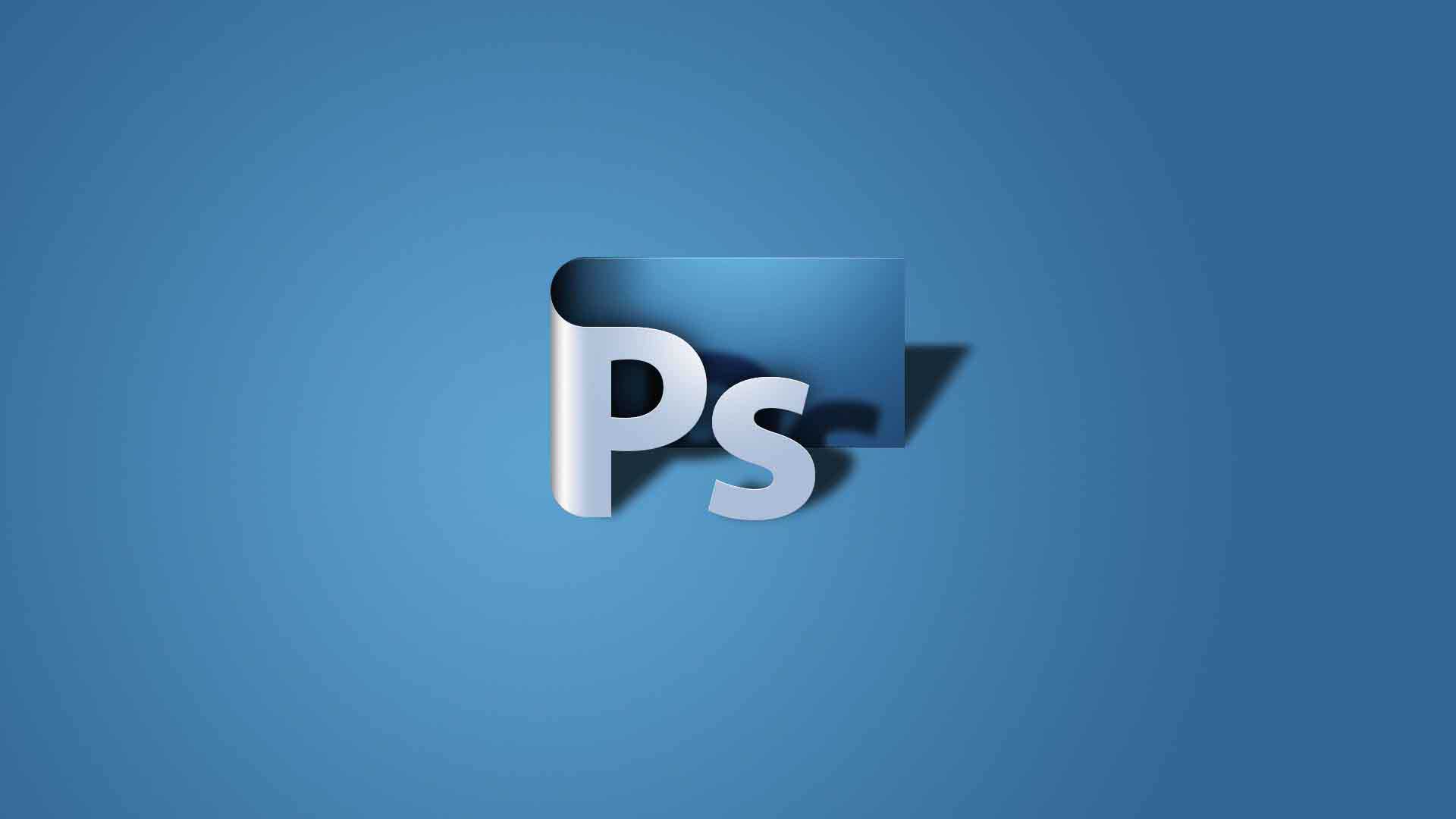 3D Photohop Icon Art Shadow Blue Background Animation Wallpaper