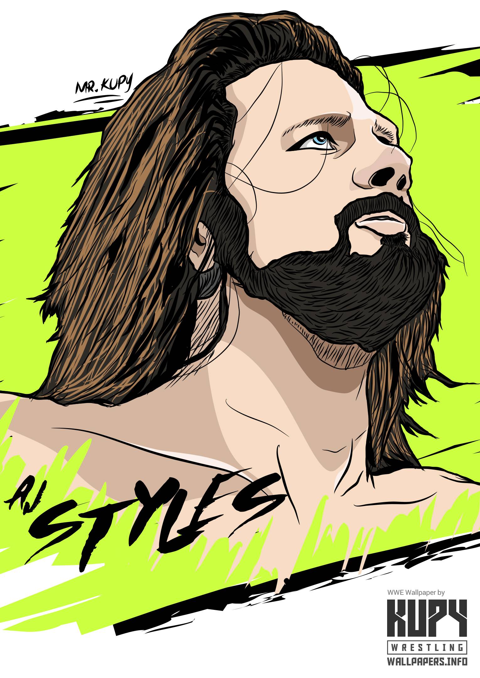 AJ Styles WWE Art wallpaper! Wrestling Wallpaper