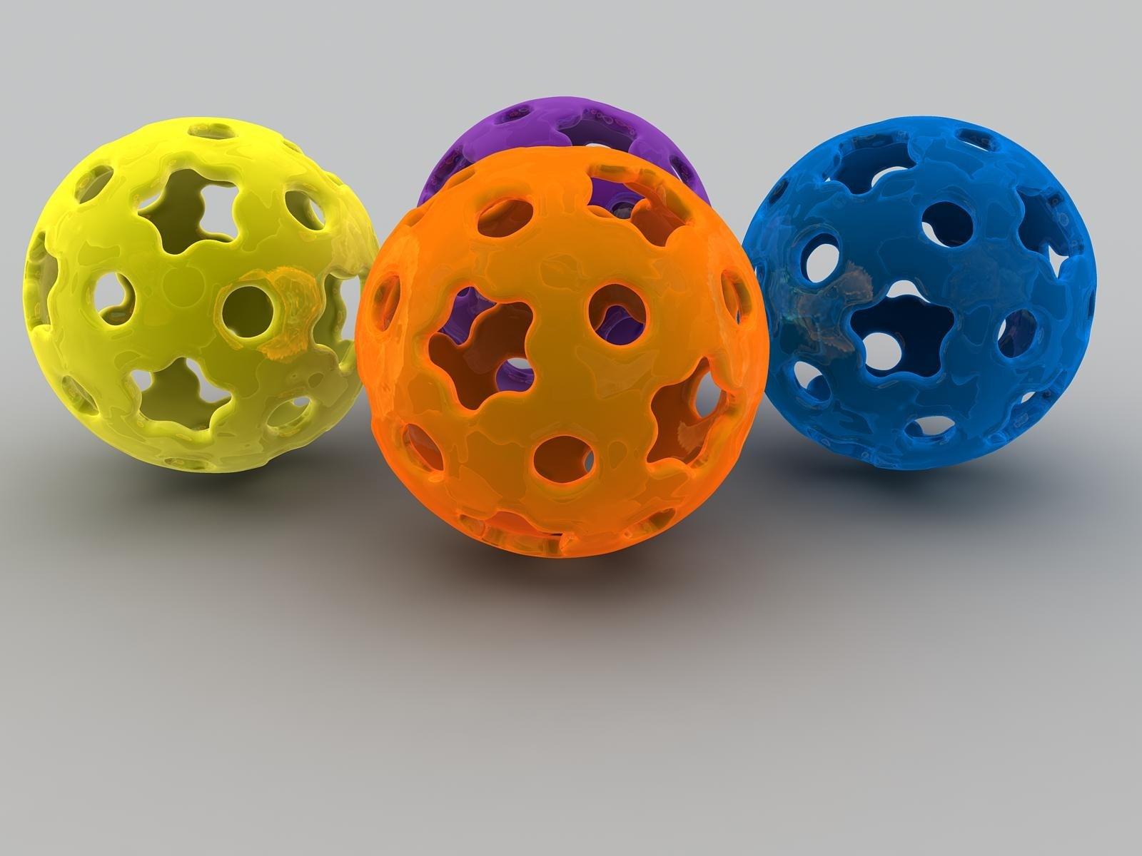 Balls Shapes Colorful Wallpaper