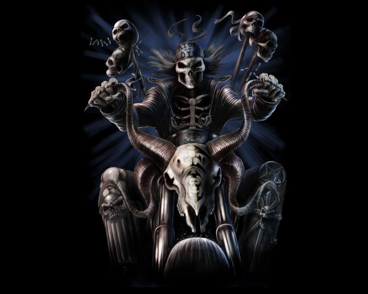 Biker Demon Wallpaper