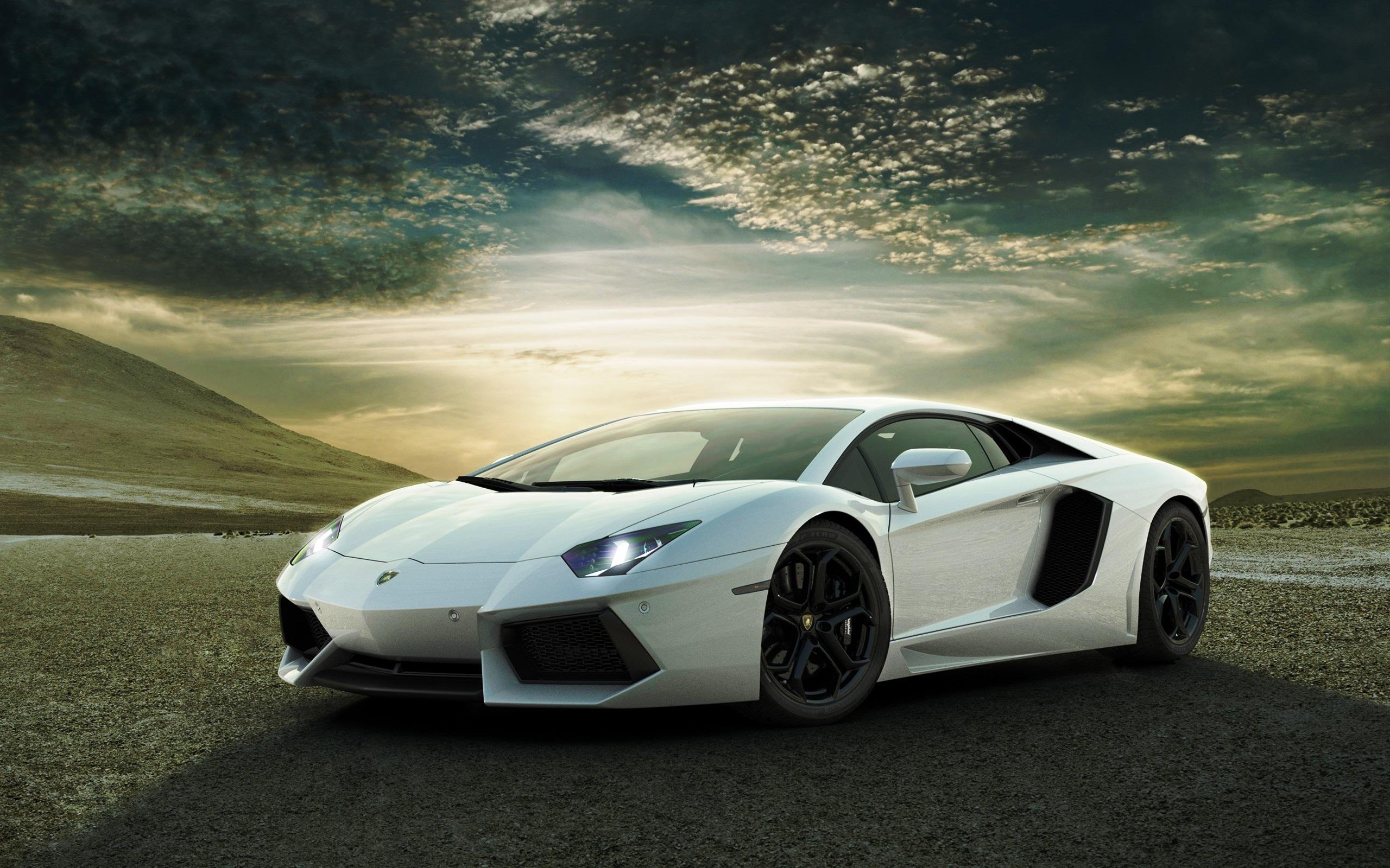 White Lamborghini Aventador , 2560x1600. All For Desktop