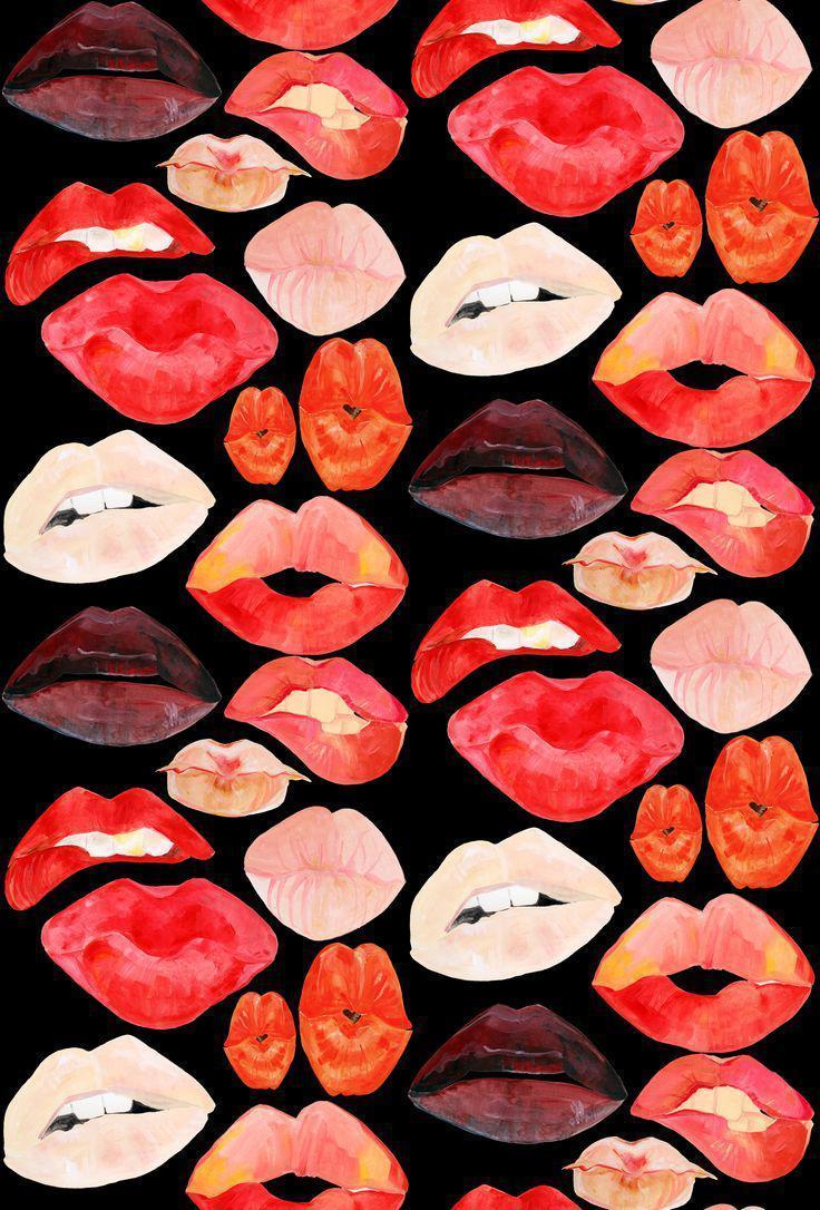 Red Lips Wallpaper 183 de bain