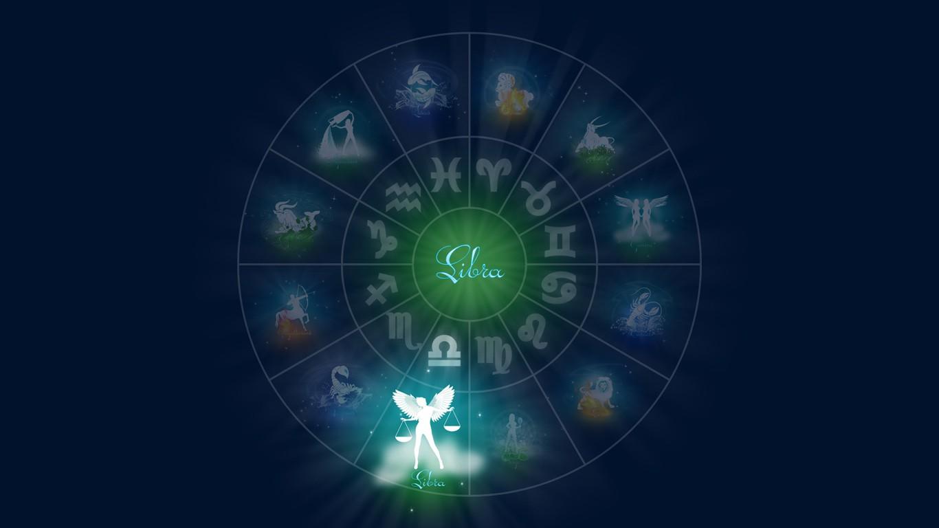 Horoscope HD Wallpaper Blue Background