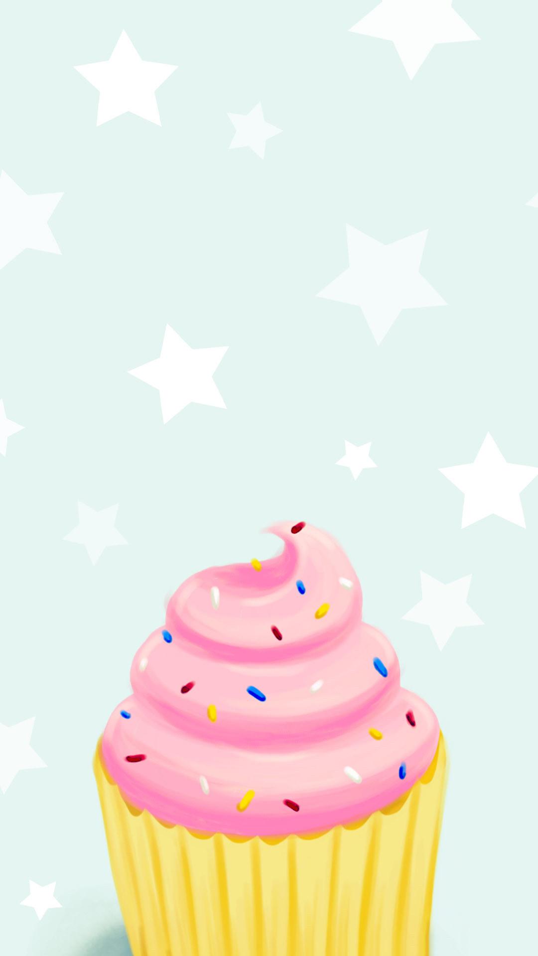 Kawaii Cupcake Wallpaper