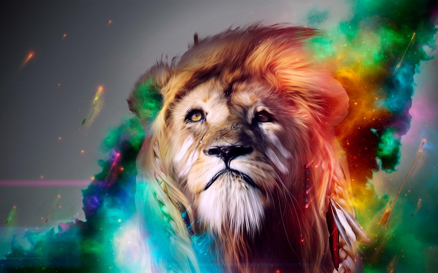 Lion Abstract Wallpaper in jpg format for free download