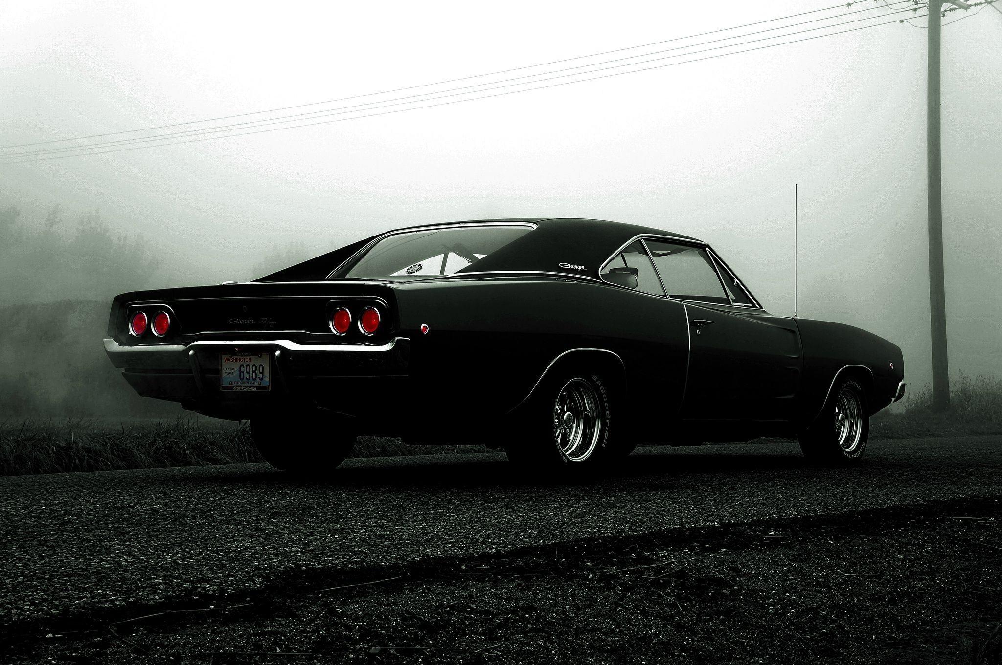 Powerful black Dodge Charger wallpaper and image