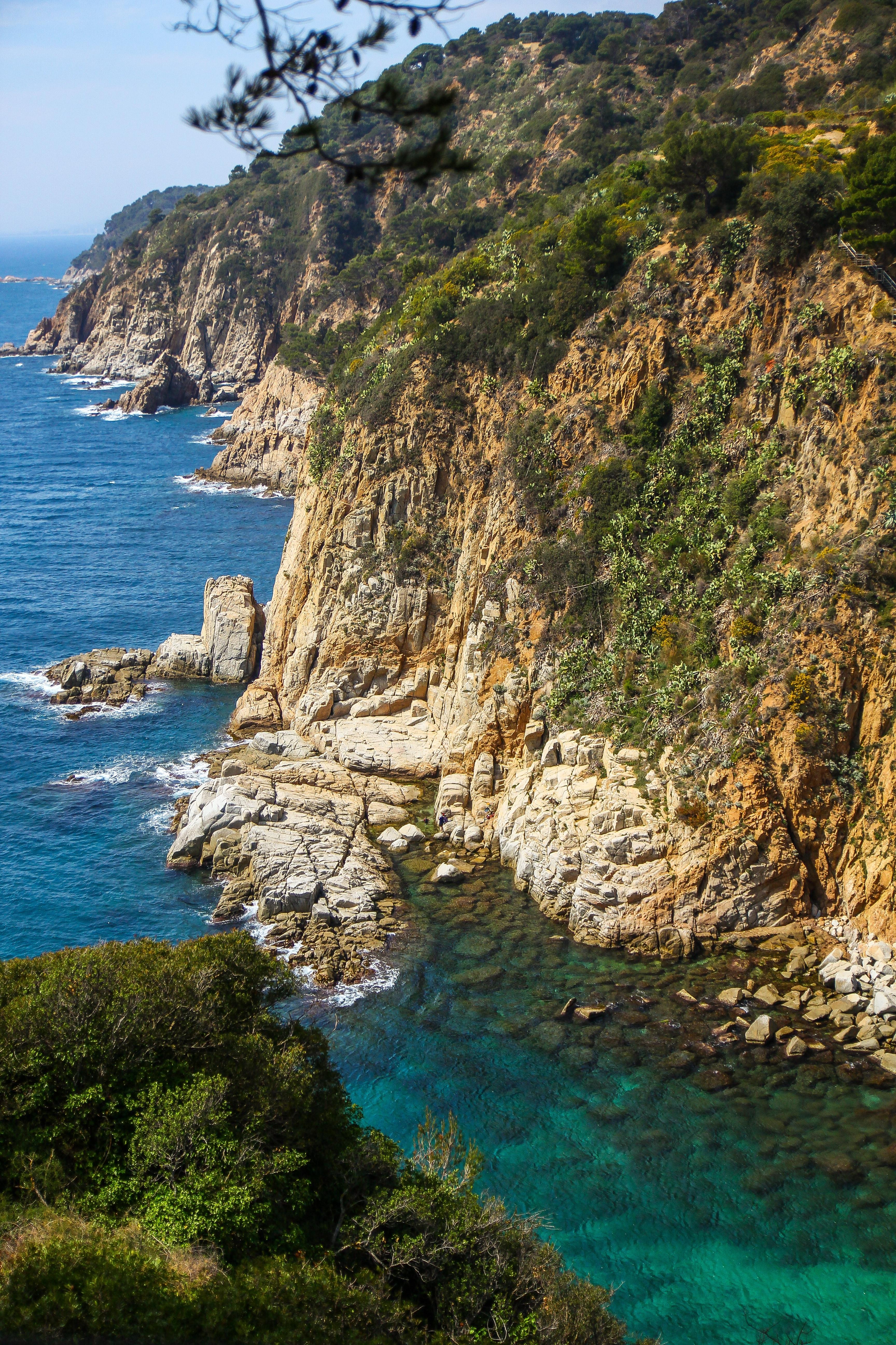 Spain, Catalonia, Cliff, Costa Brava, sea, rock free image