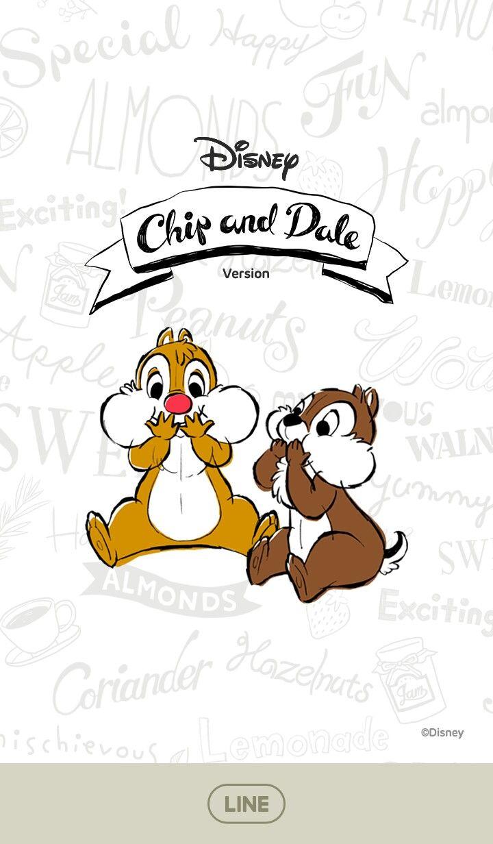 Chip et Dale [Line Wallpaper]. Chip & Dale. Chip, dale, Chips