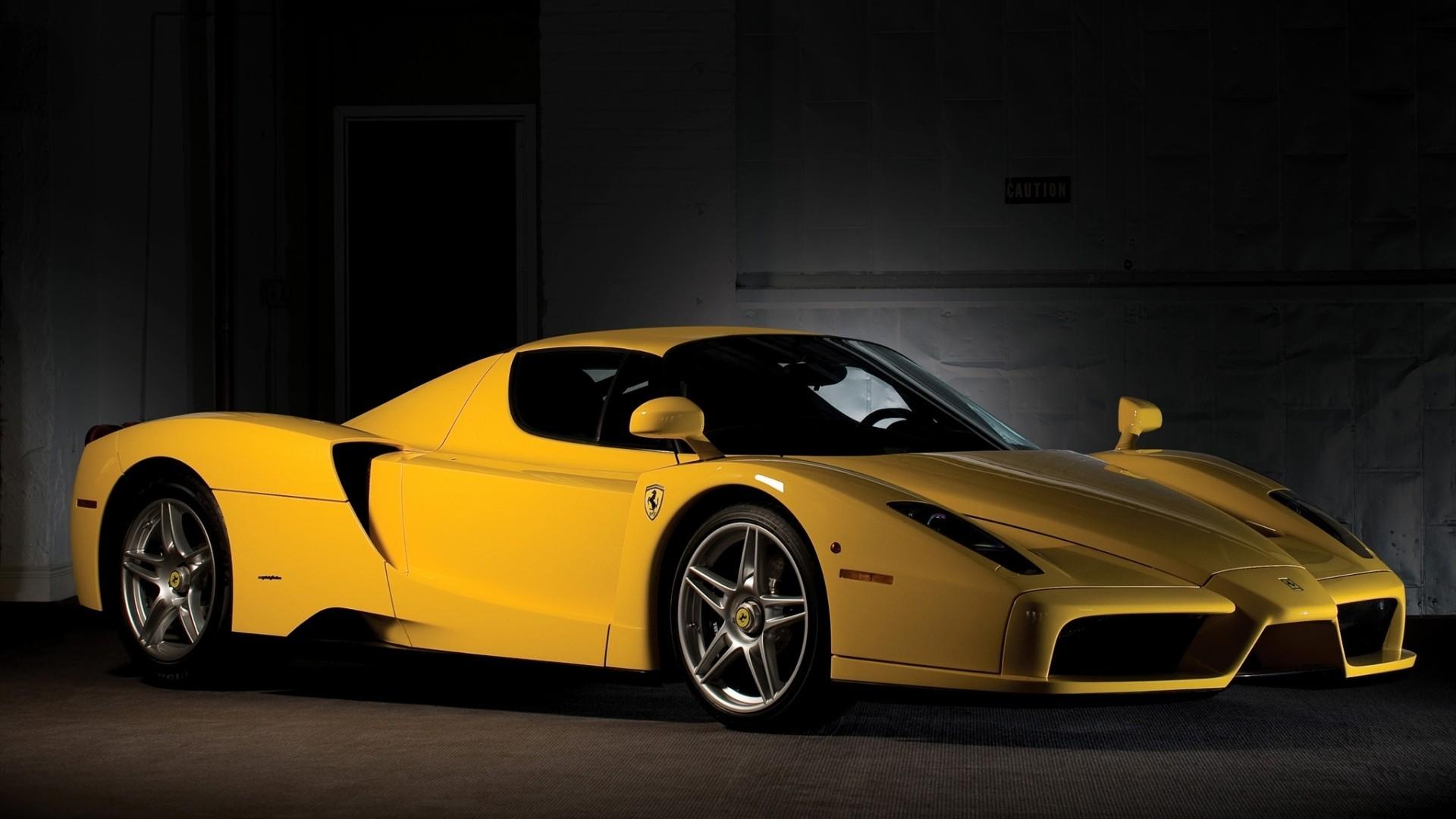 Wallpaper, sports car, yellow cars, Ferrari Enzo, performance car