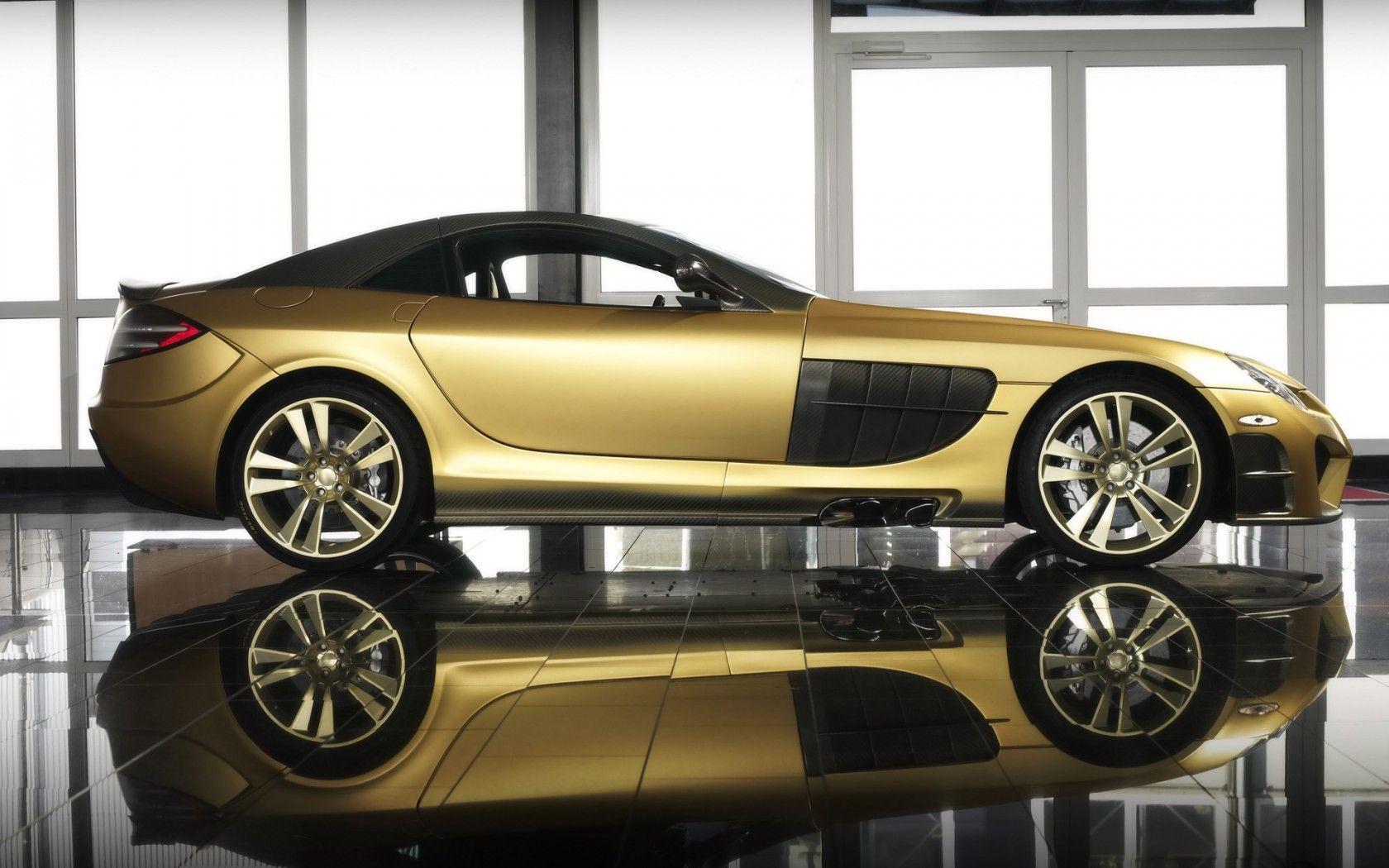 Mercedes Benz Desktop HD Wallpaper Golden Cars Widescreen Slr
