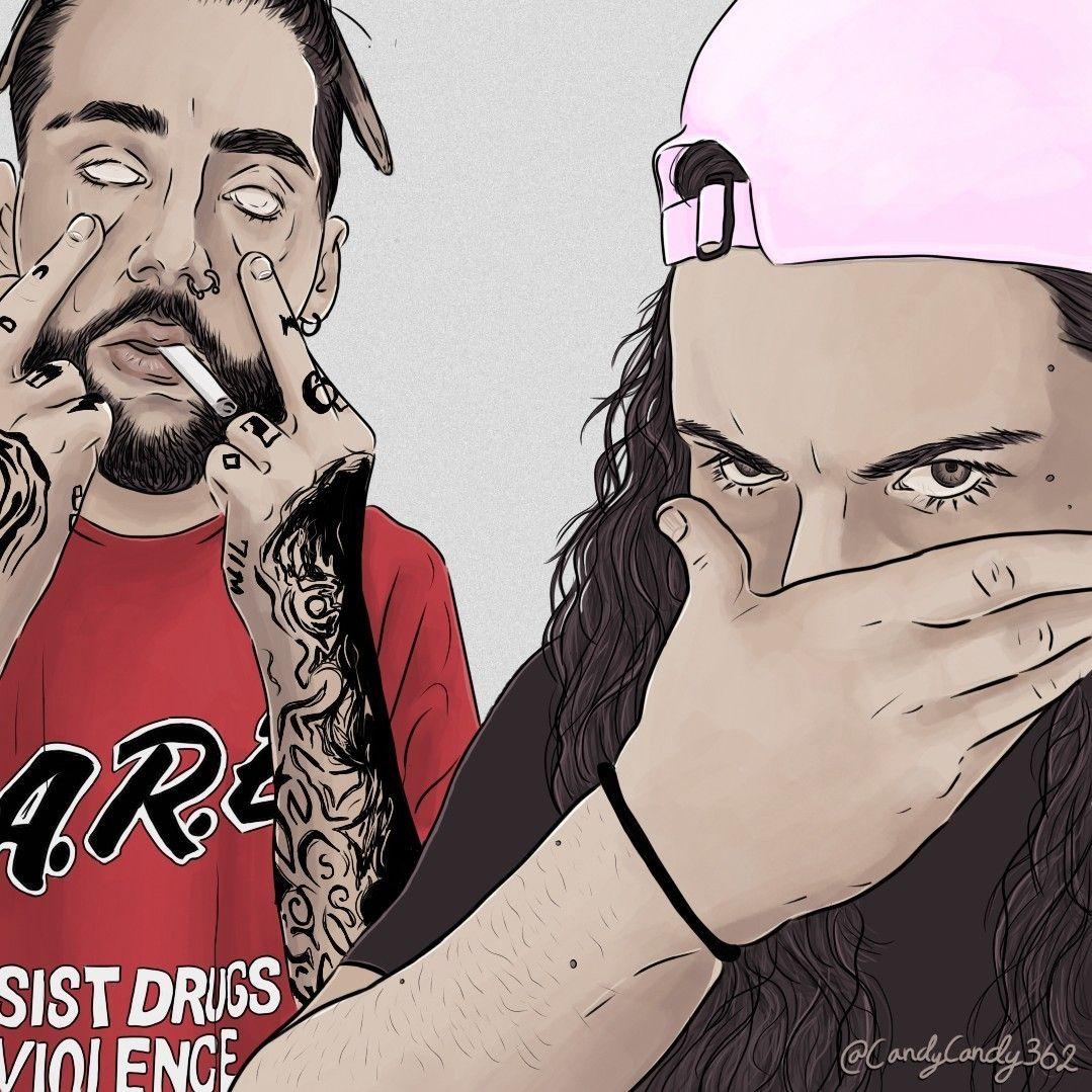 Suicideboys scrim and Ruby artwork