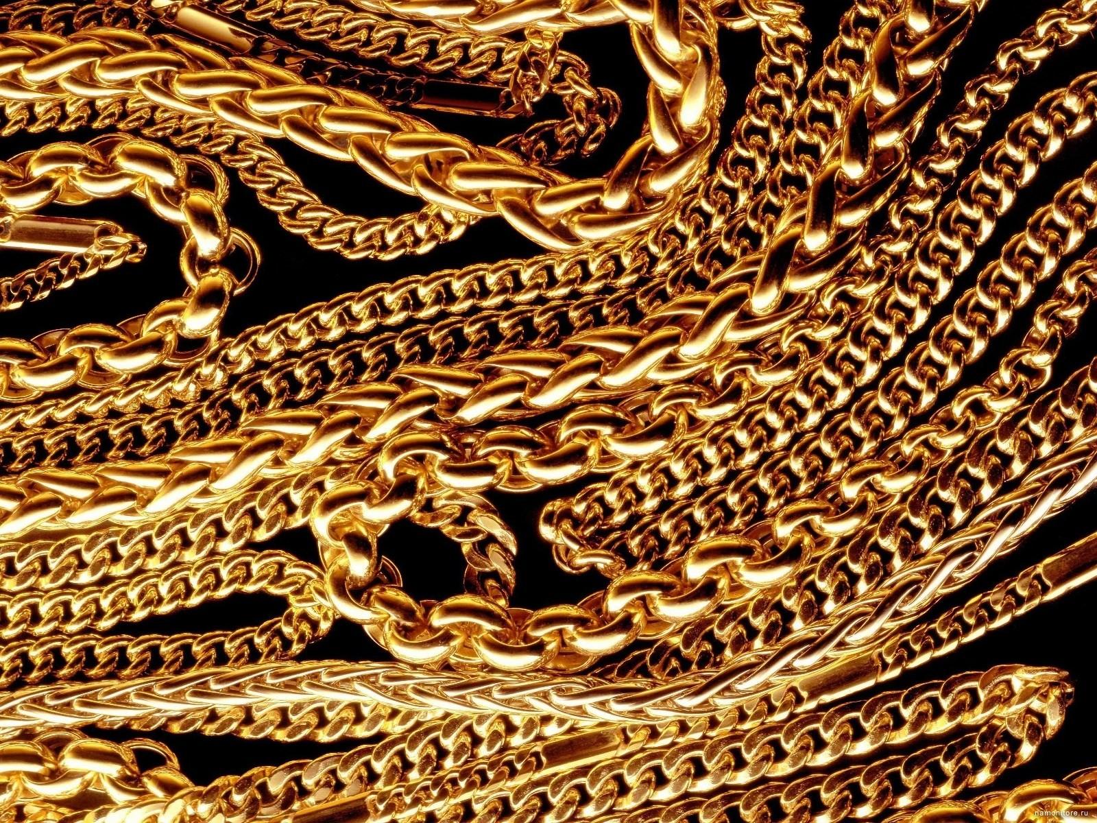 Gold chains photo, clipart, golden