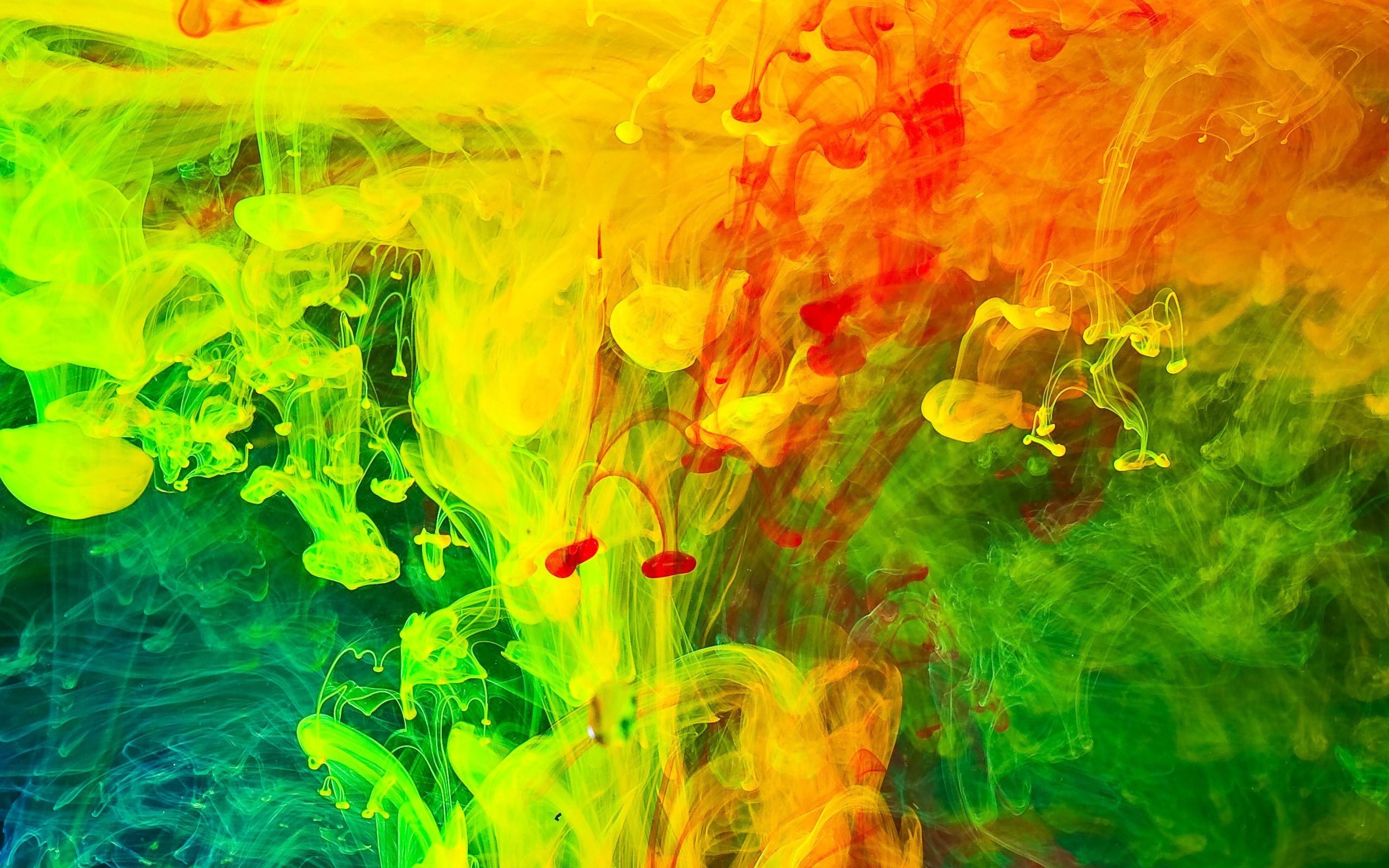 paint in water liquid abstract colorful wallpaper and background