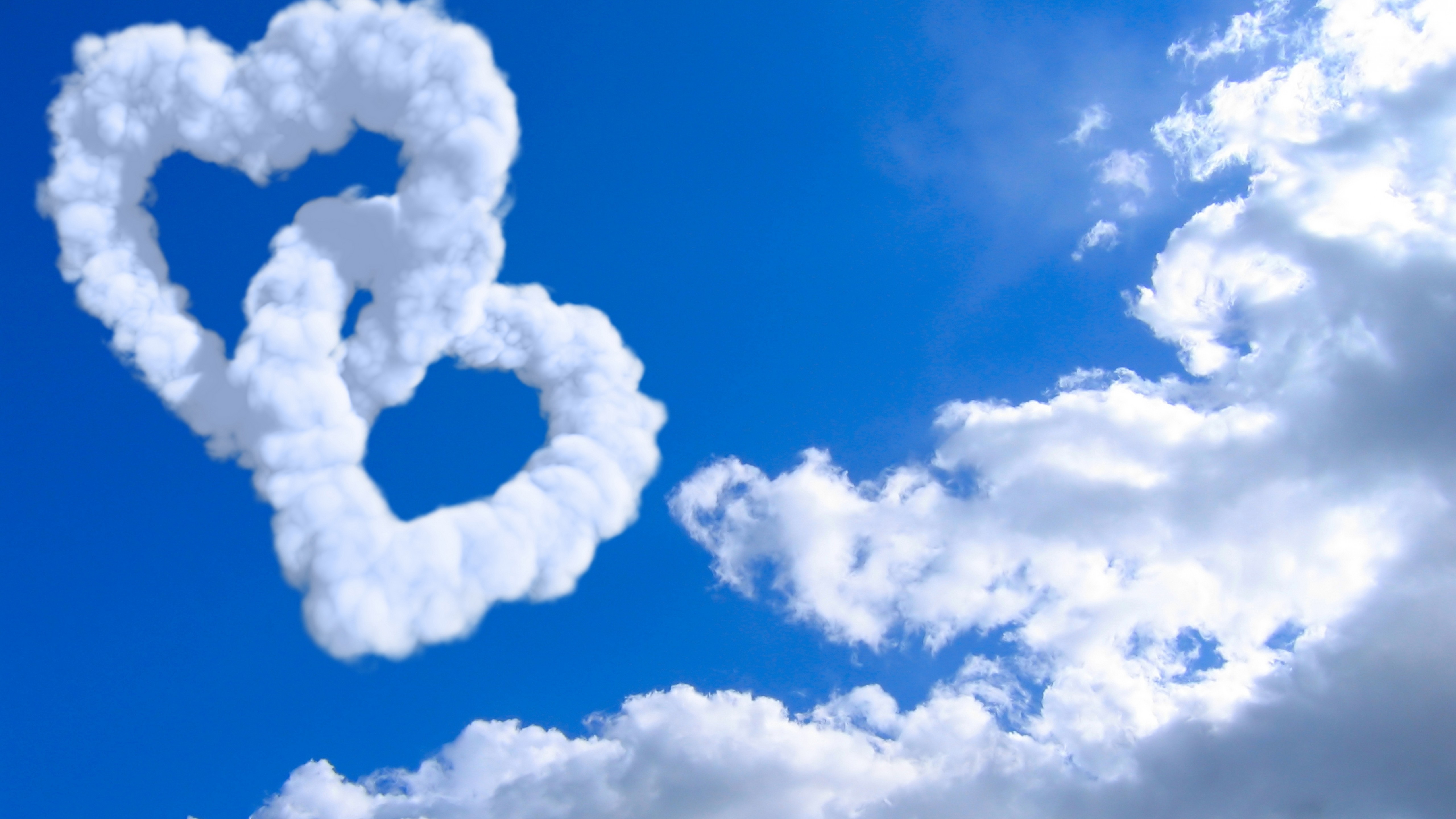 Wallpaper heart, 5k, 4k wallpaper, 8k, cloud, blue sky, Nature