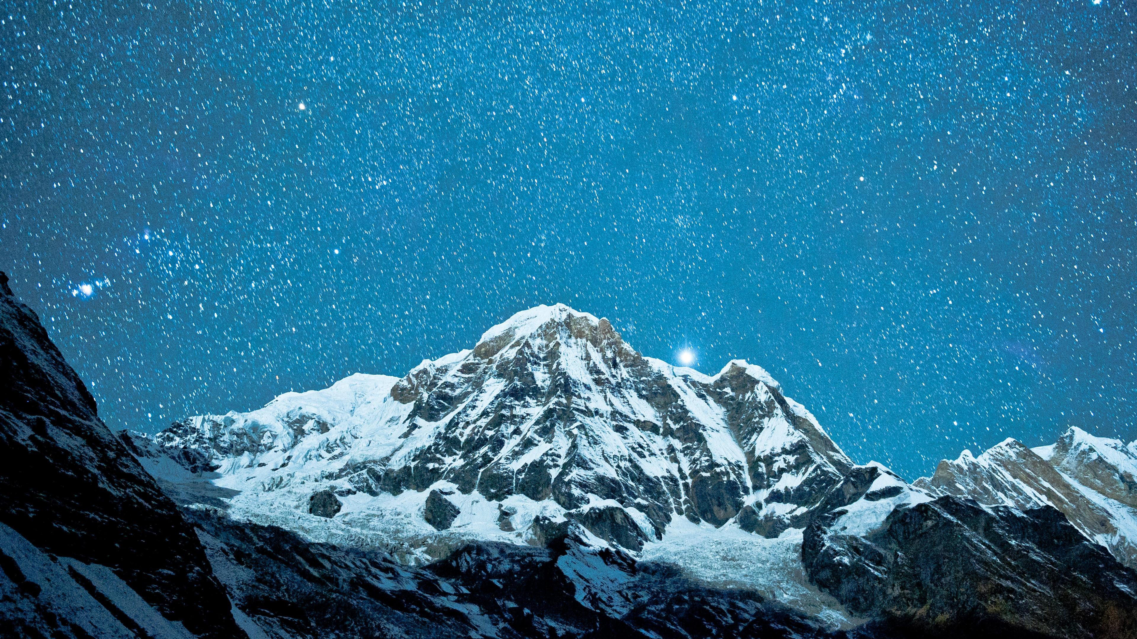 Wallpaper Nepal, 5k, 4k wallpaper, Himalayas, night, stars, OS