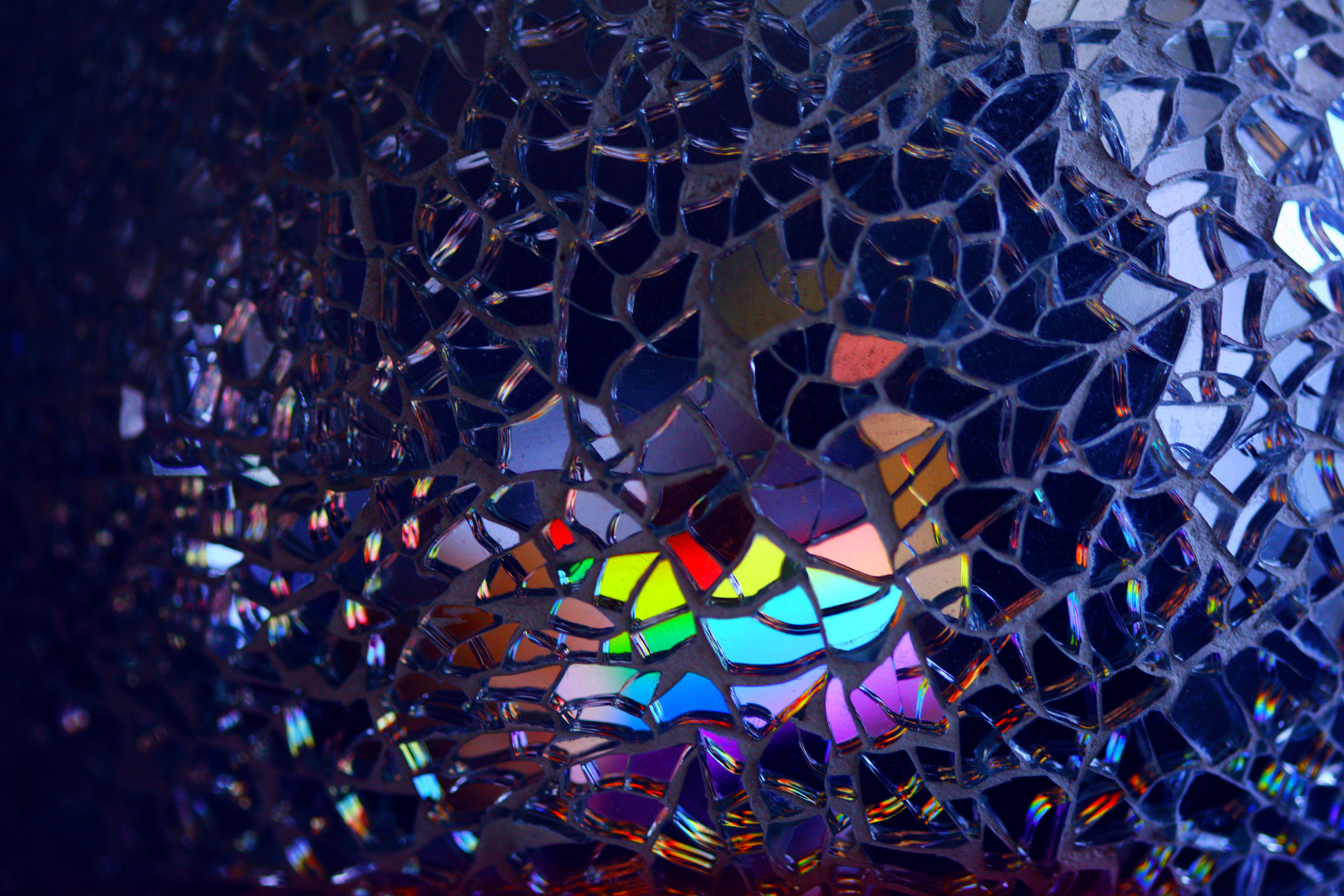 Multicolored Broken Mirror Decor , Image