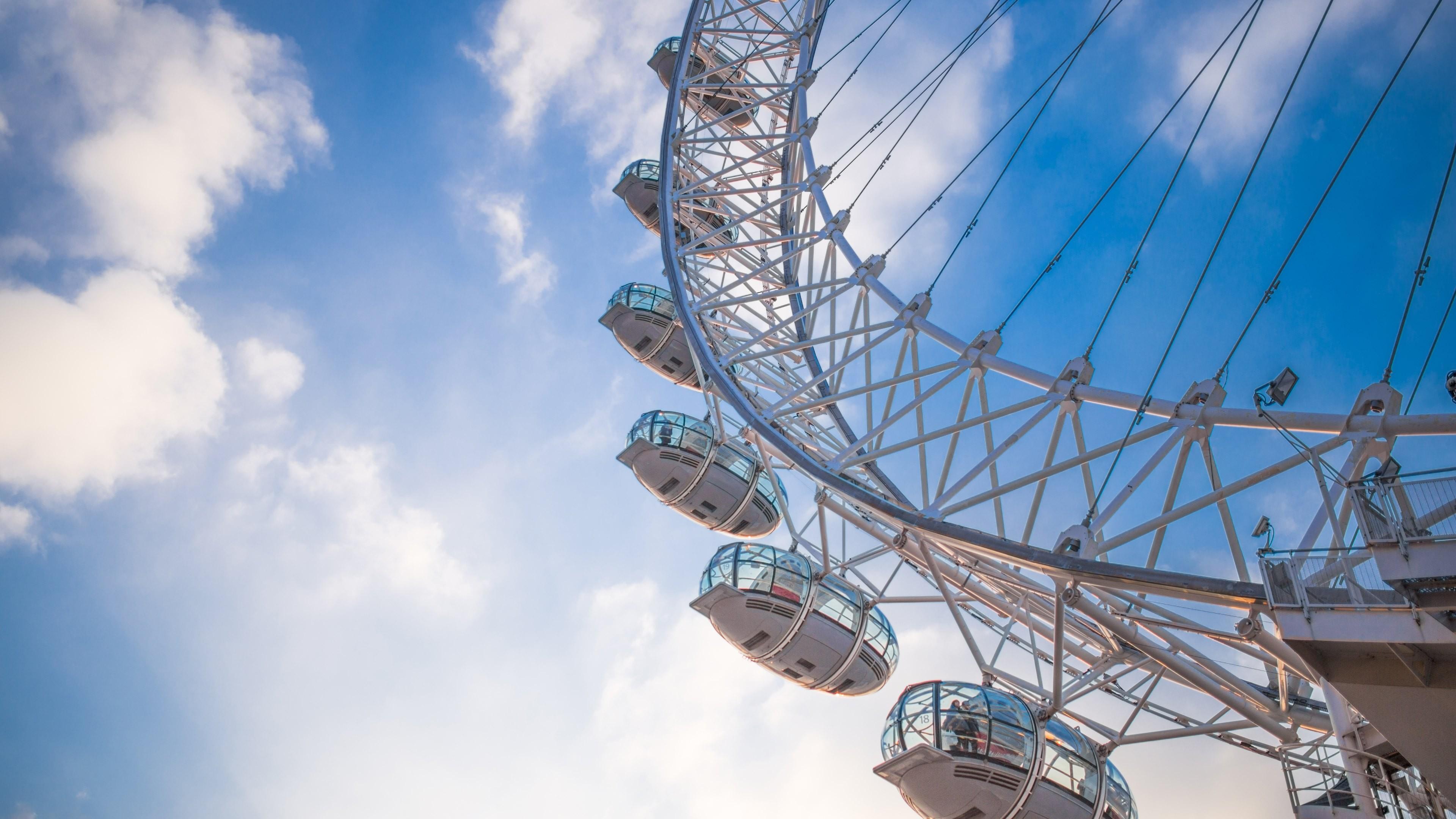 Ferris Wheel, London, England 4K wallpaper download