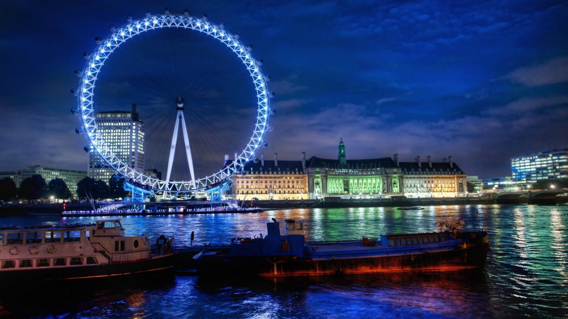 London Eye At Nigh HD Wallpaper. Wallpaper Studio 10