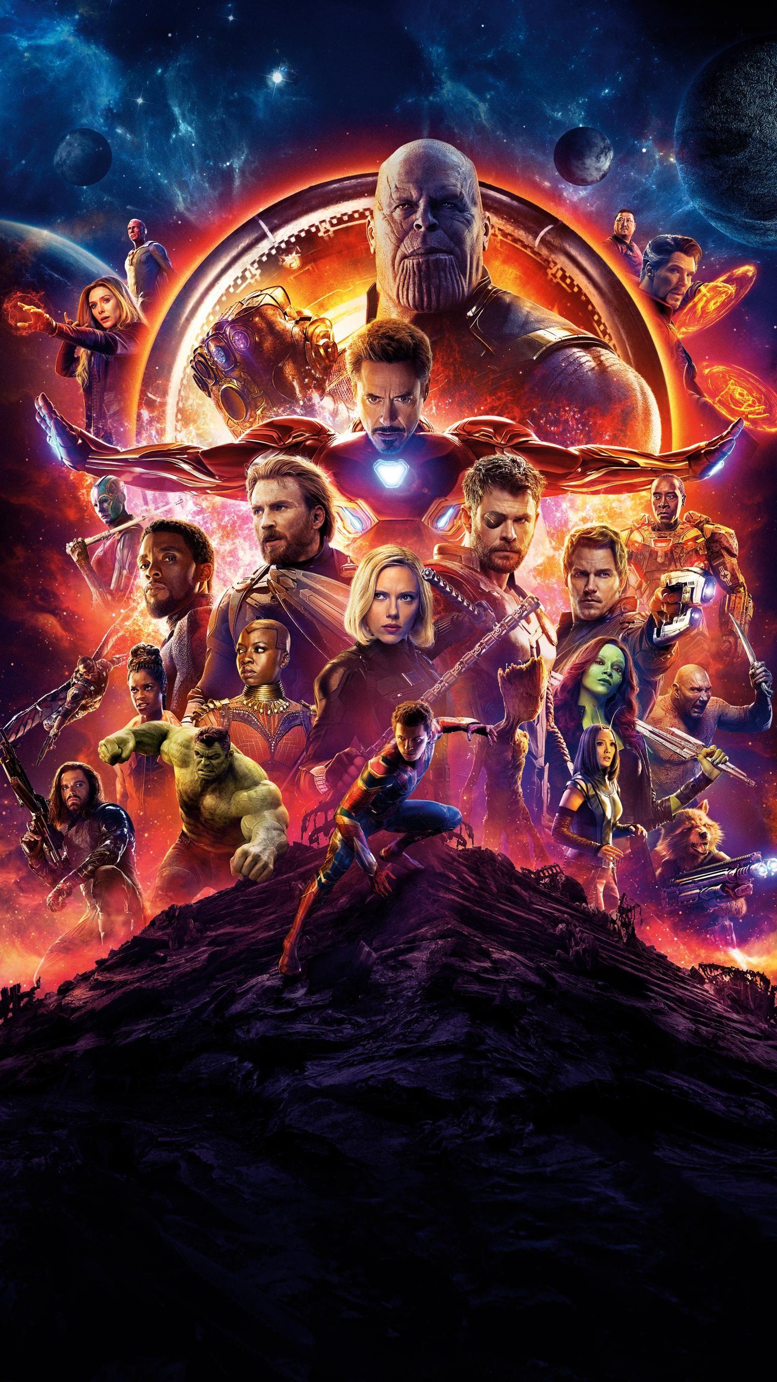 Avengers: Infinity War (2018) Phone Wallpaper. หนังค่ายมาร์เวล