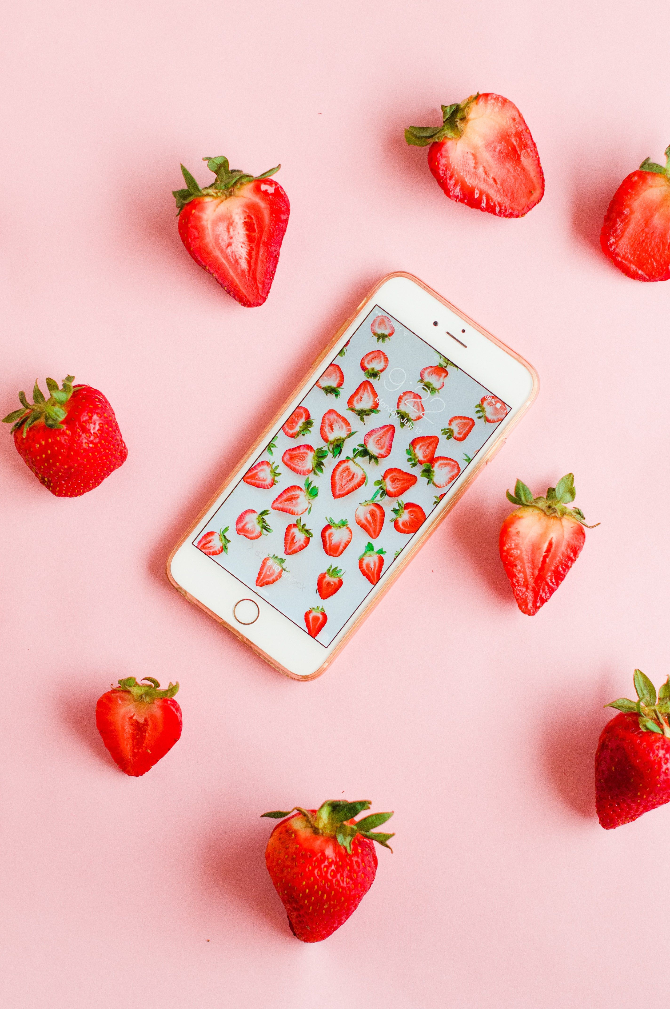 Printed Strawberry Wallpaper Download & A New Series. Wallpaper