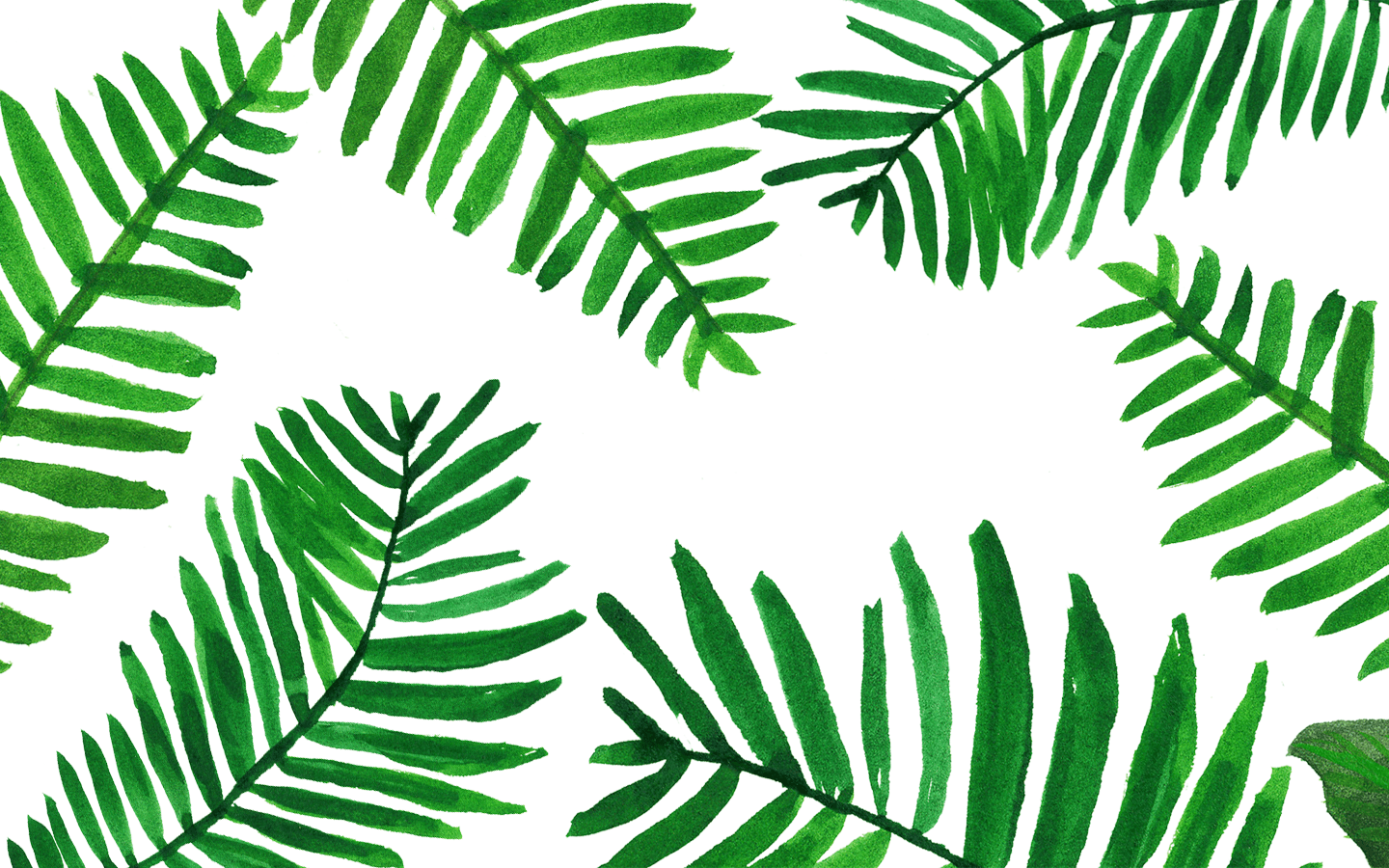 Watercolor Tropical Leaf Wallpaper at